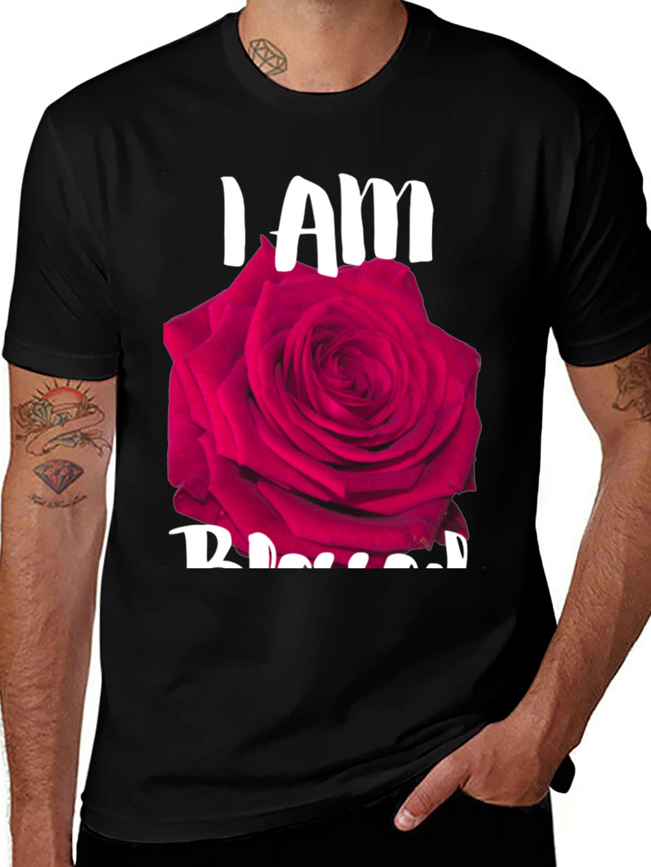 Variant 21 of I Am Blessed Rose Graphic T-Shirt