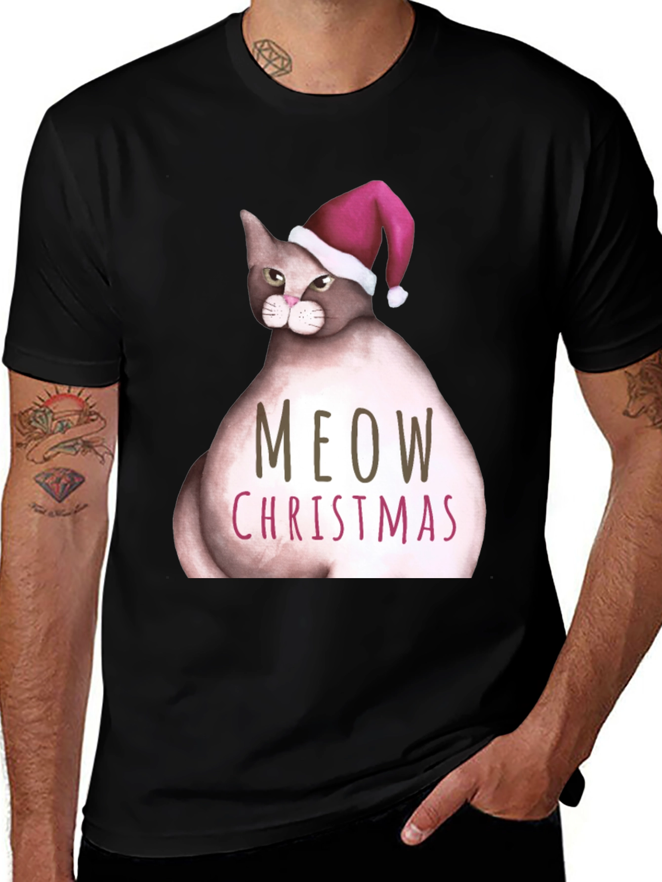 Variant 28 of Meow Christmas Cat T-Shirt