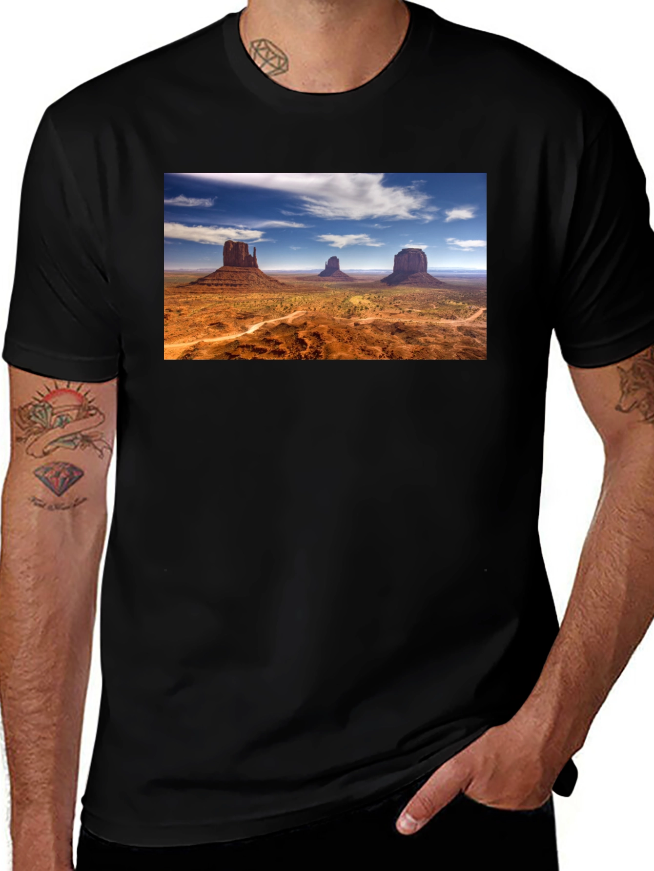 Monument Valley T-Shirt - Black Cotton Tee