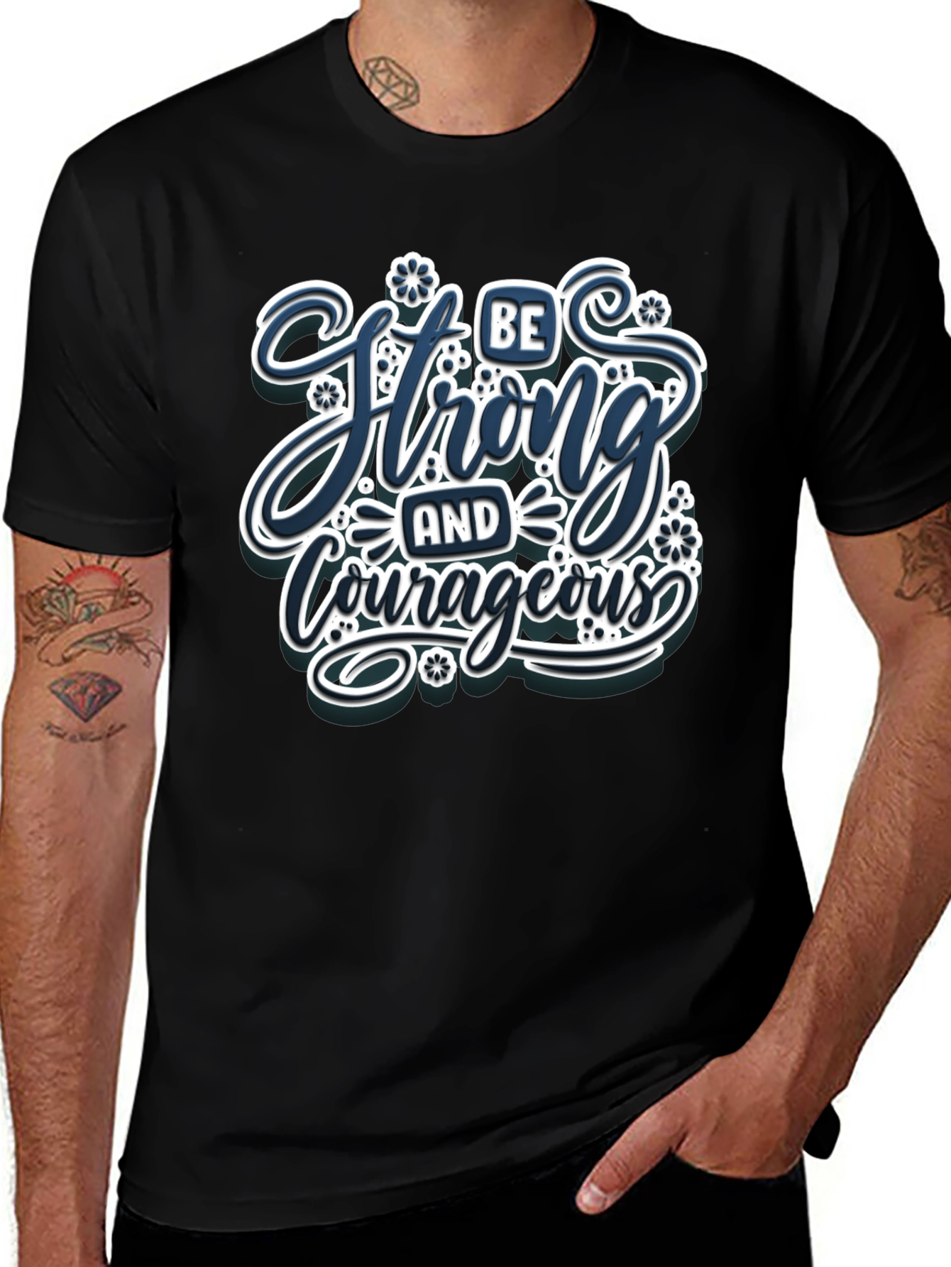 Variant 10 of Be Strong and Courageous Graphic Tee