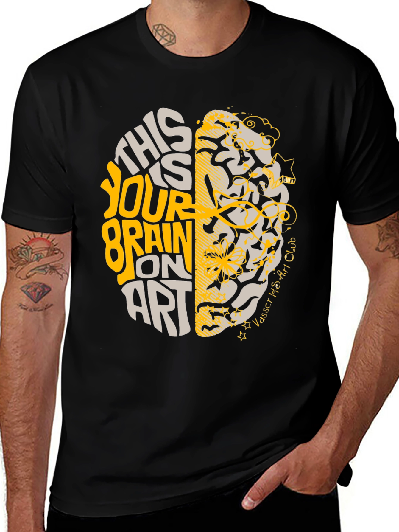 Brain On Art T-Shirt - Creative Design