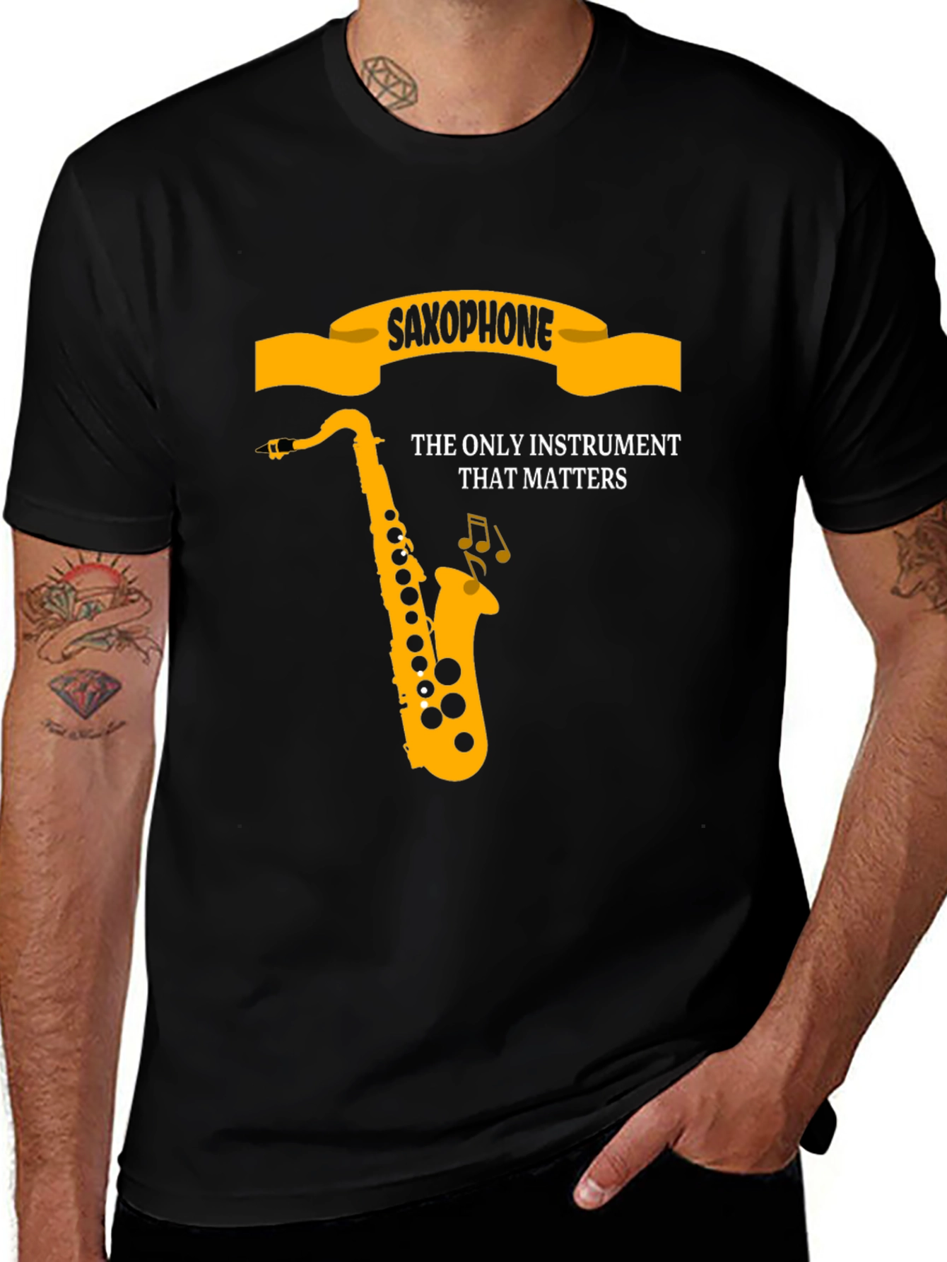 Variant 2 of Saxophone Instrument T-Shirt - Music Lover Tee