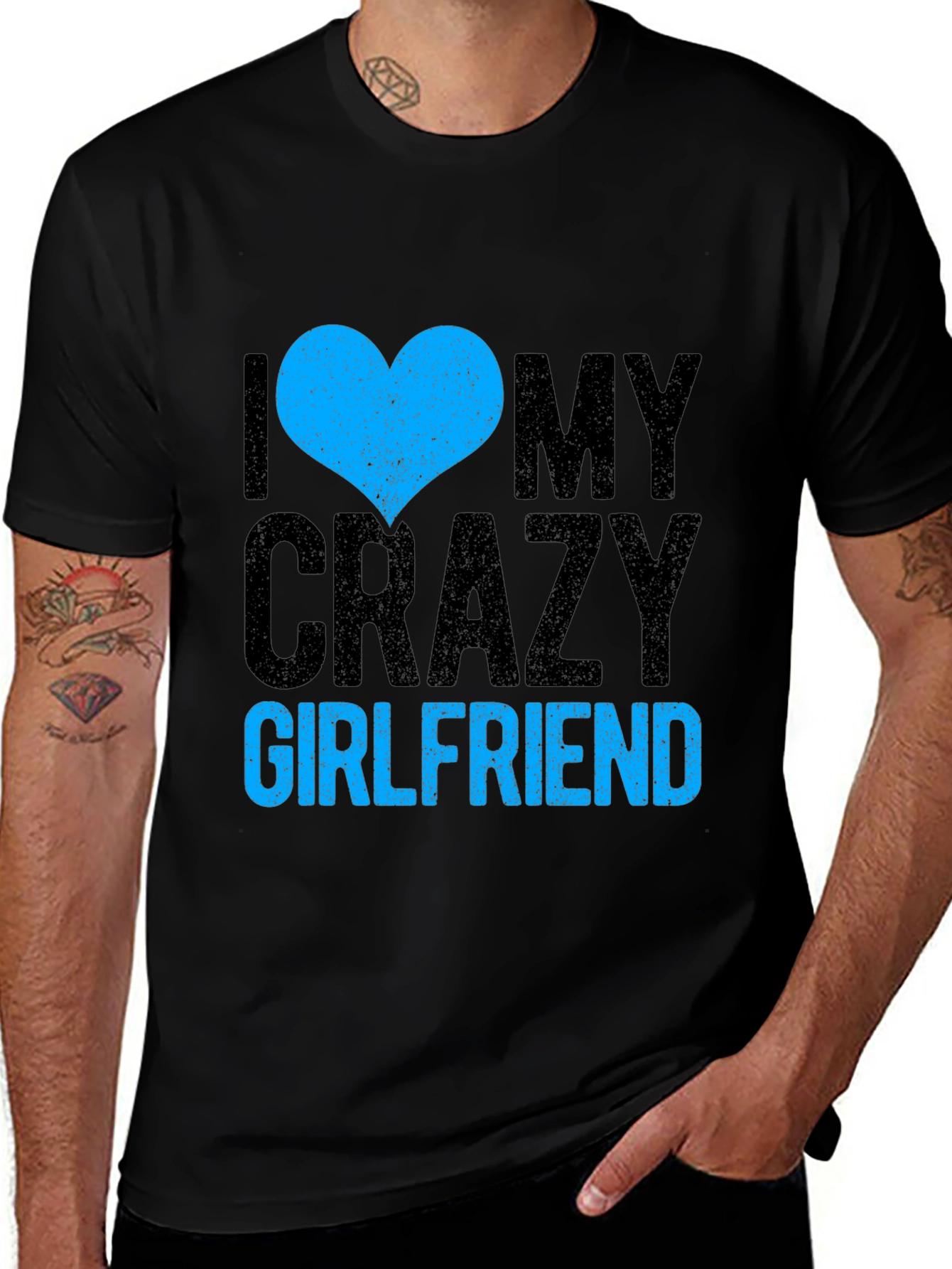 Variant 17 of I Heart My Crazy Girlfriend - Novelty T-Shirt