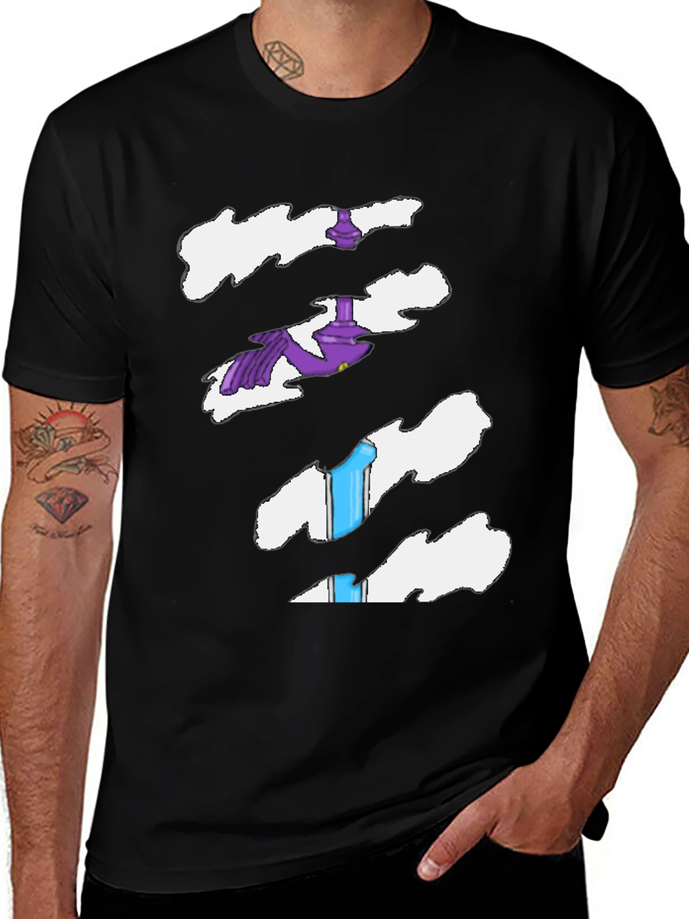Variant 21 of Torn Tee Illusion: Funny Costume Shirt