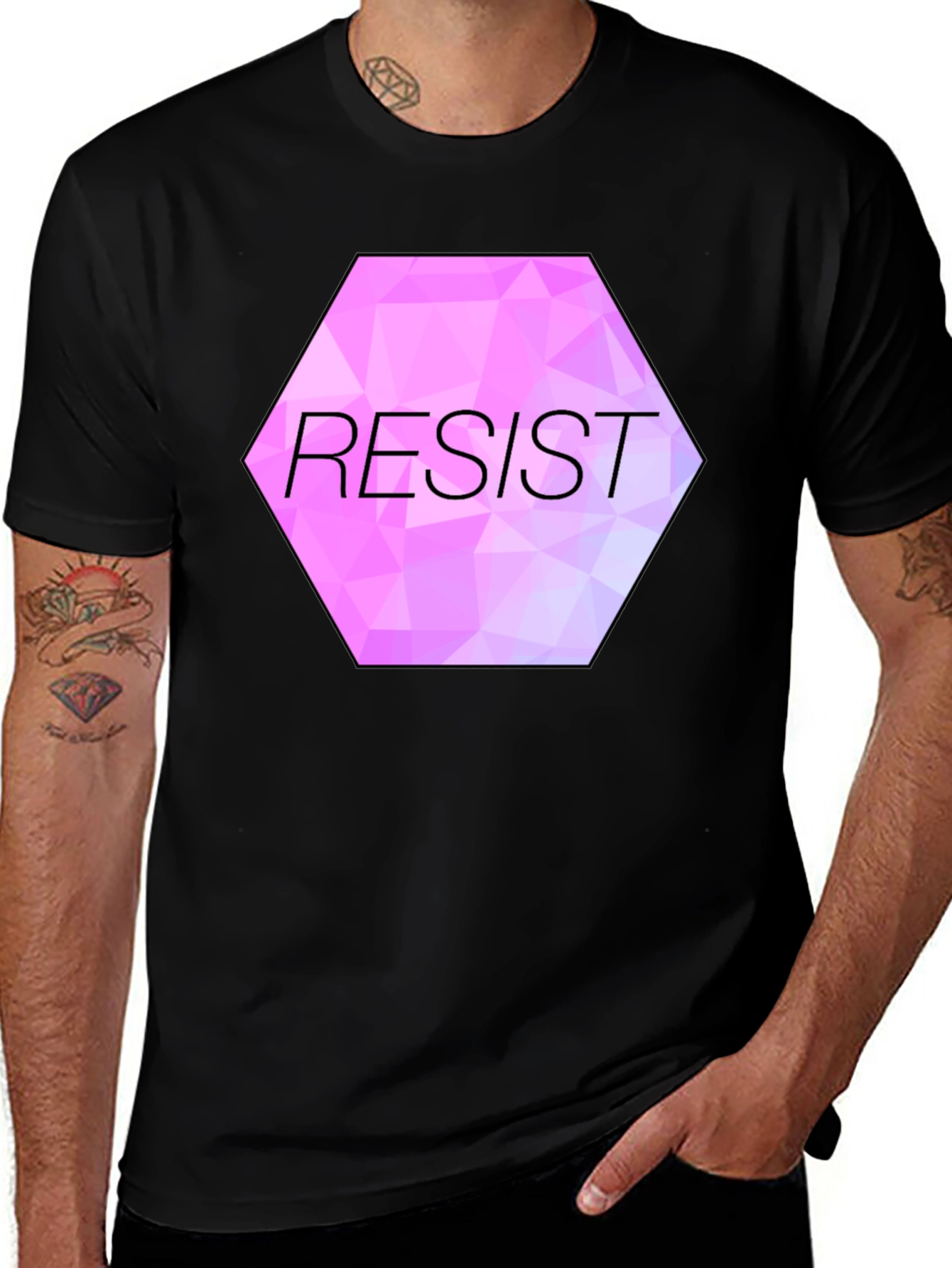 Variant 10 of Resist Graphic Tee - Black Unisex T-Shirt