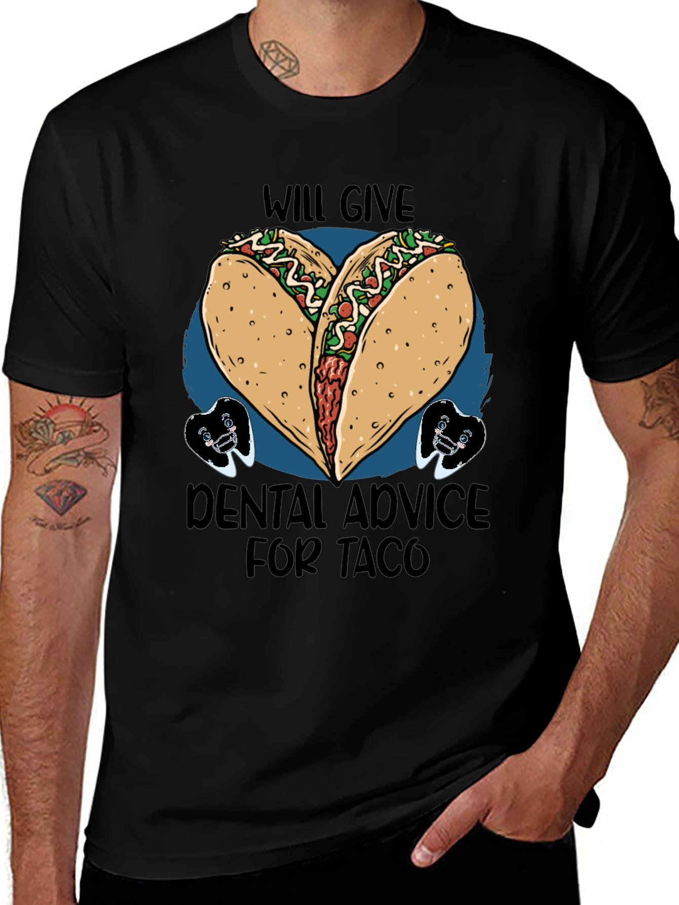 Variant 26 of Taco Dental Advice Graphic Tee