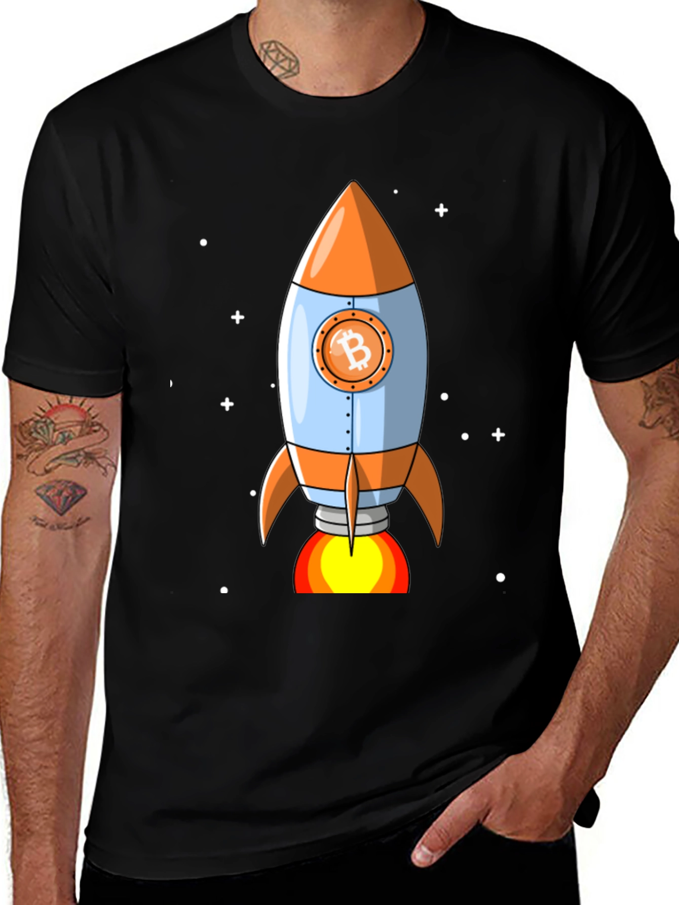 Variant 25 of Bitcoin Rocket T-Shirt - Crypto to the Moon!