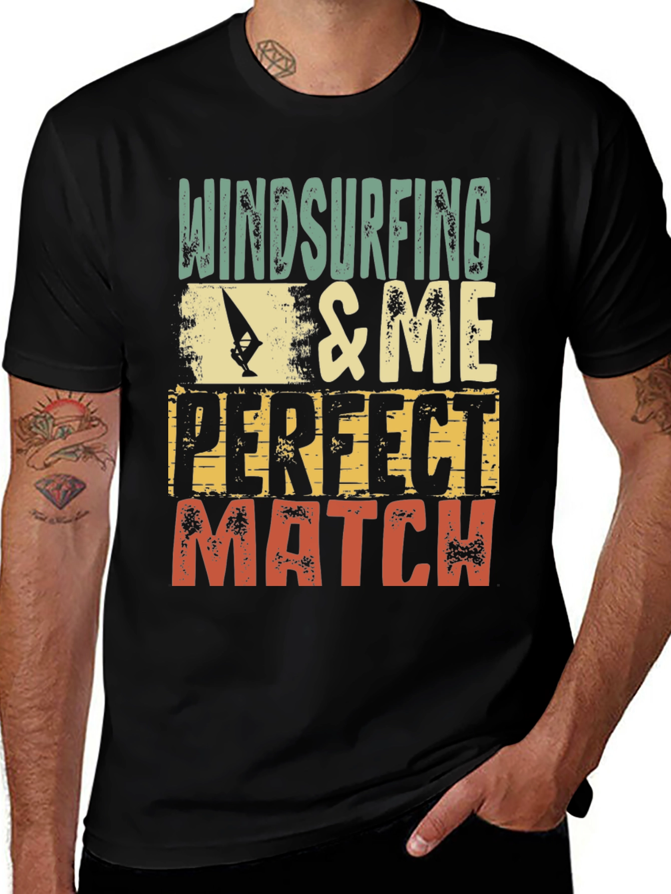 Variant 30 of Windsurfing Perfect Match Graphic Tee