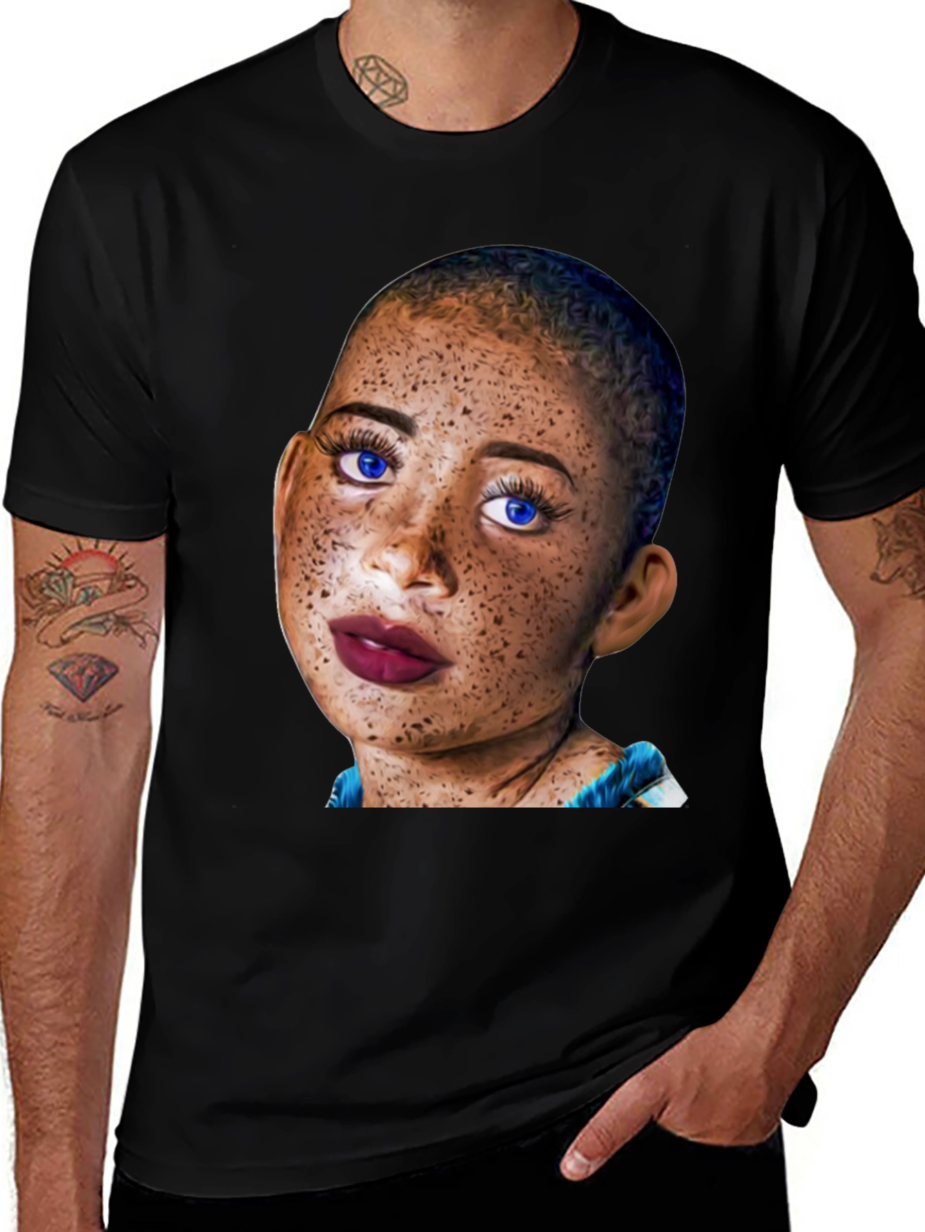 Variant 15 of Unique Portrait Tee - Stylish & Eye-Catching