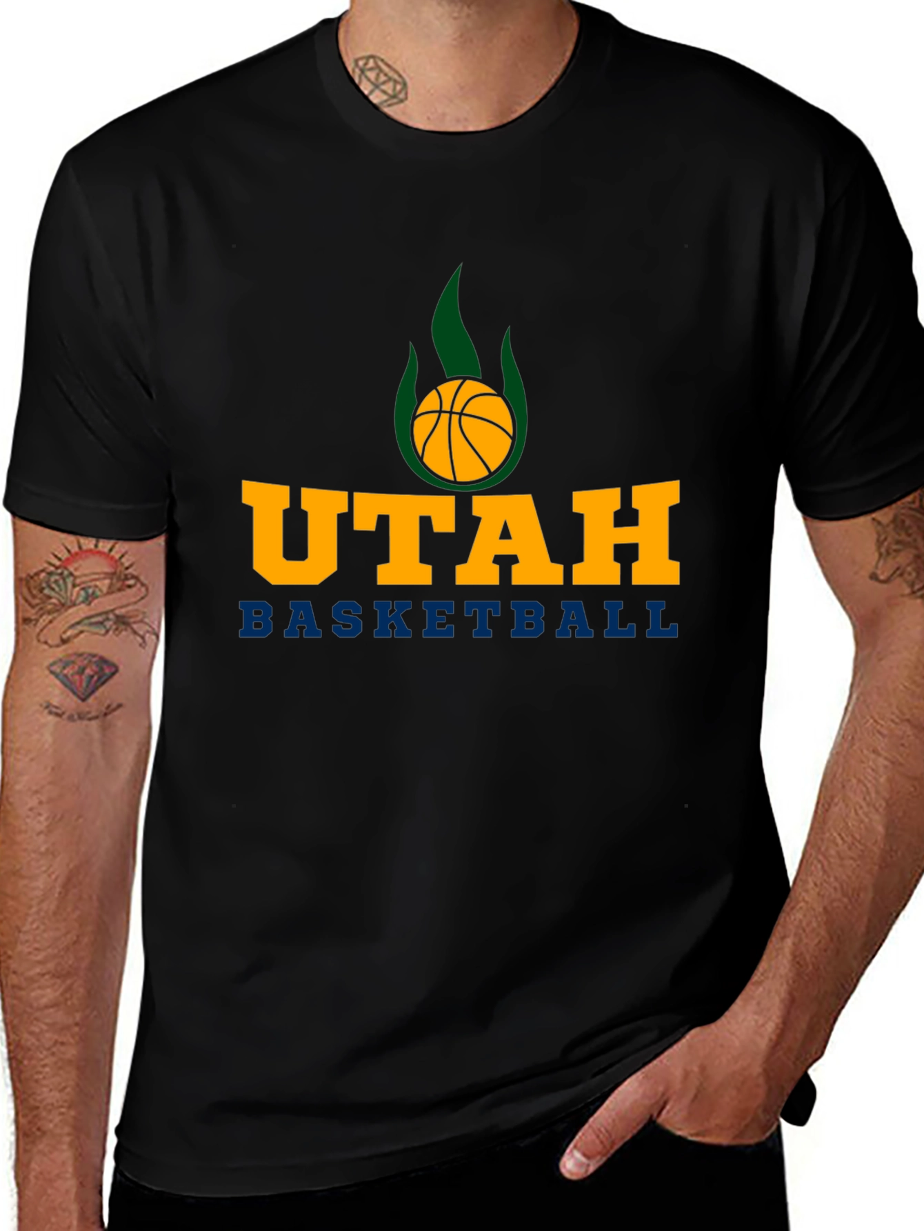 Utah Basketball Black T-Shirt