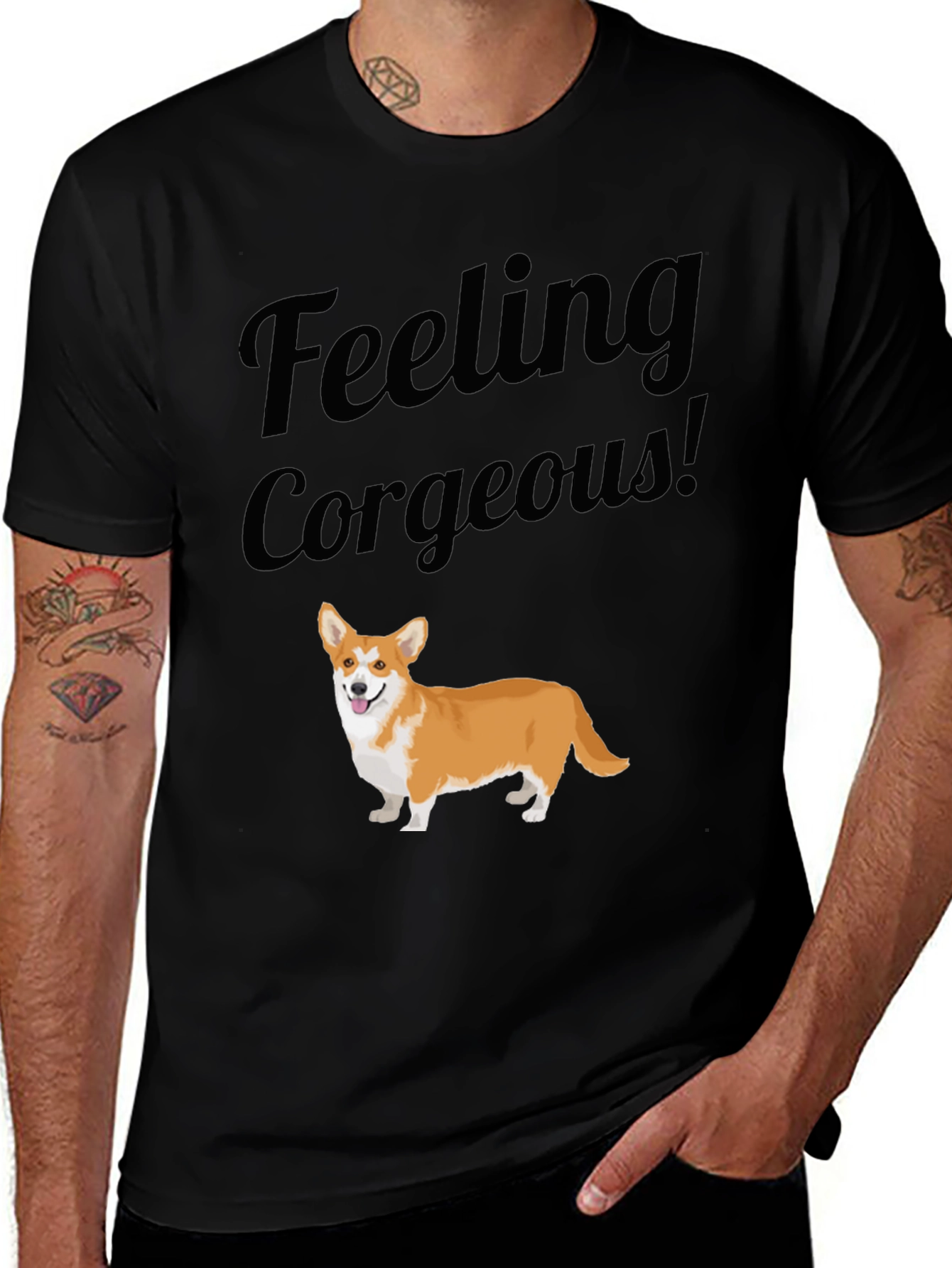 Variant 11 of Feeling Corgeous T-Shirt - Corgi Lover Tee