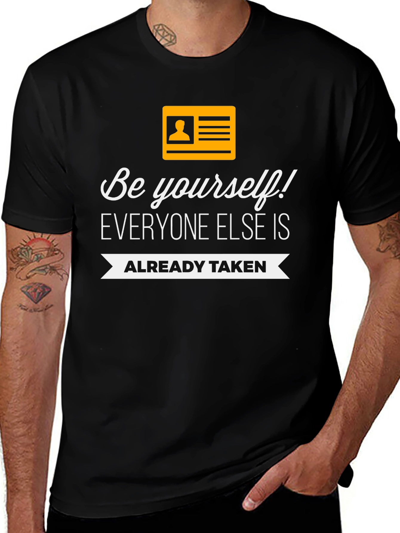 Variant 9 of Be Yourself Graphic T-Shirt - Inspirational Quote