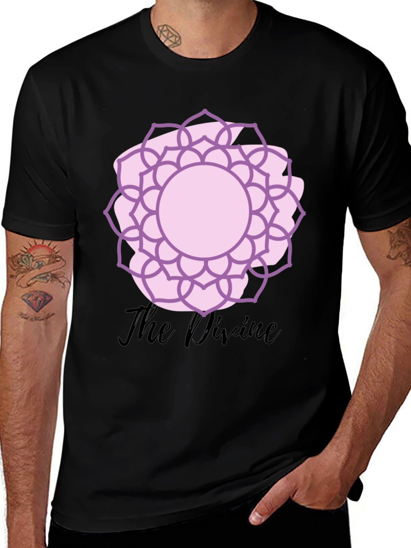 The Divine T-Shirt - Spiritual Lotus Design