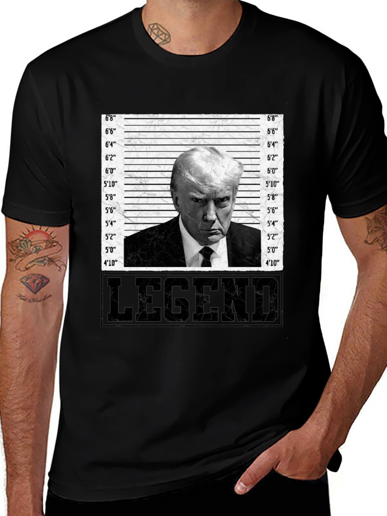 Donald Trump Legend T-Shirt Mugshot Graphic Tee