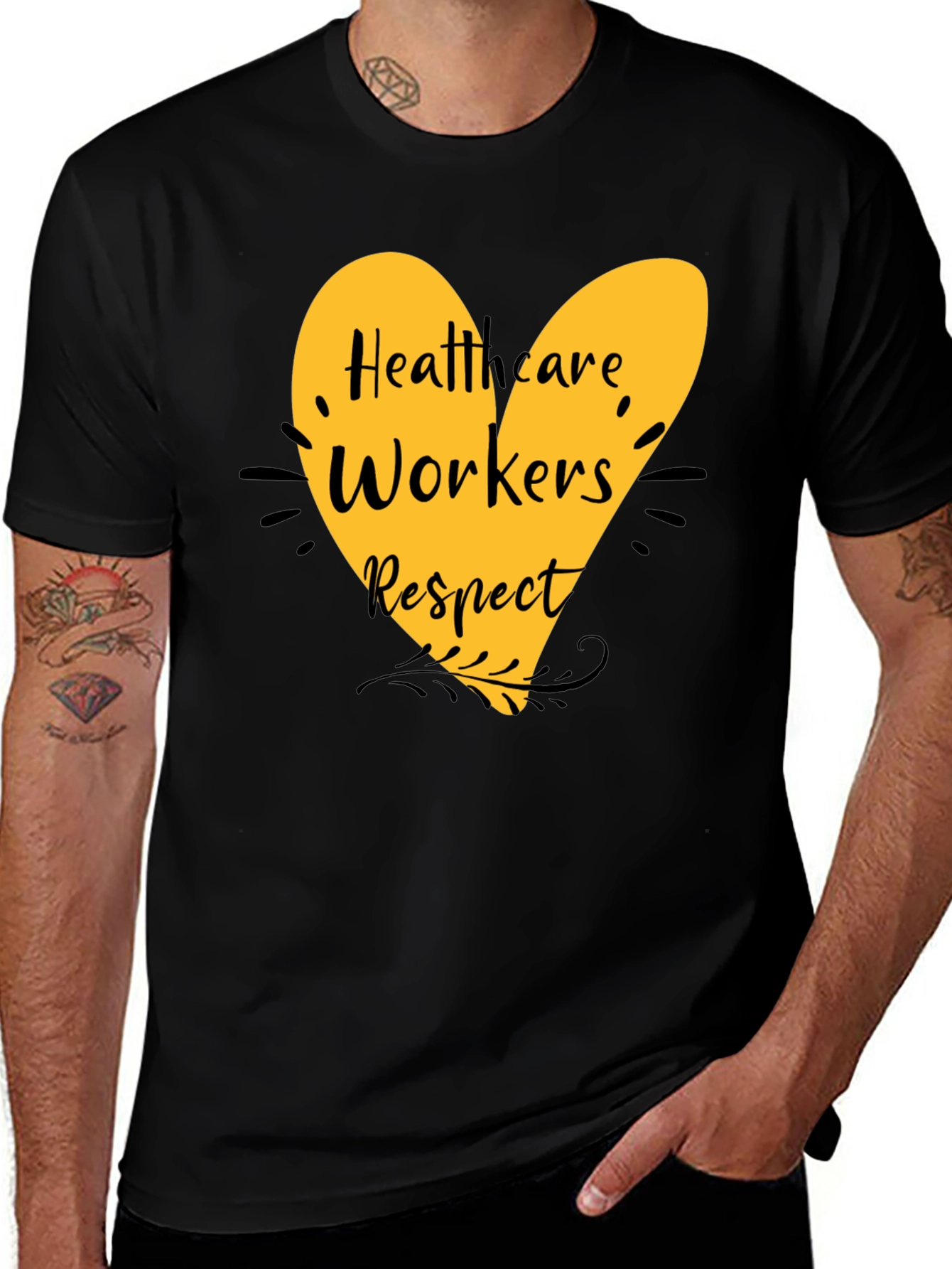 Variant 19 of Healthcare Workers Respect T-Shirt