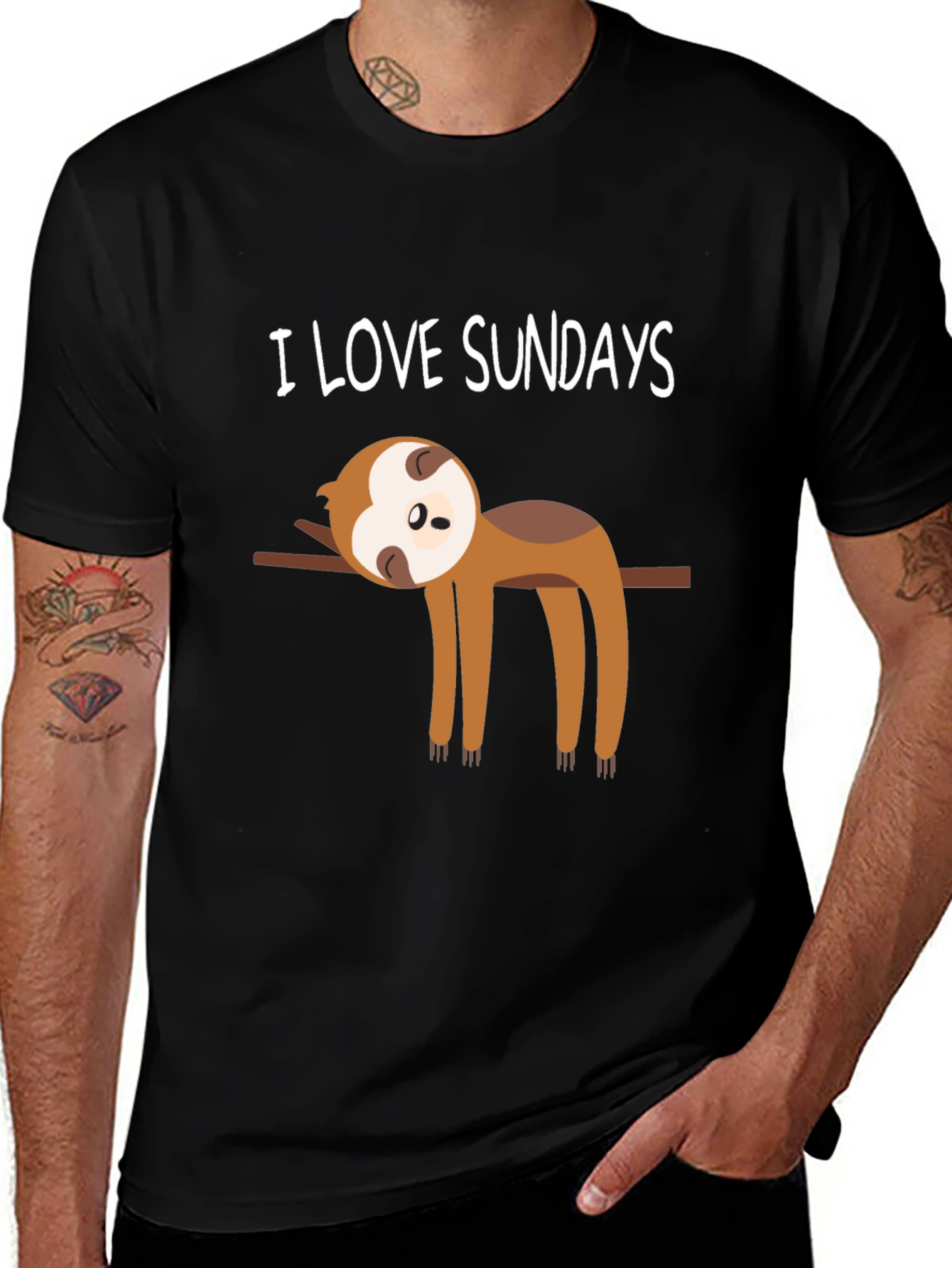 Variant 18 of I Love Sundays Sloth T-Shirt