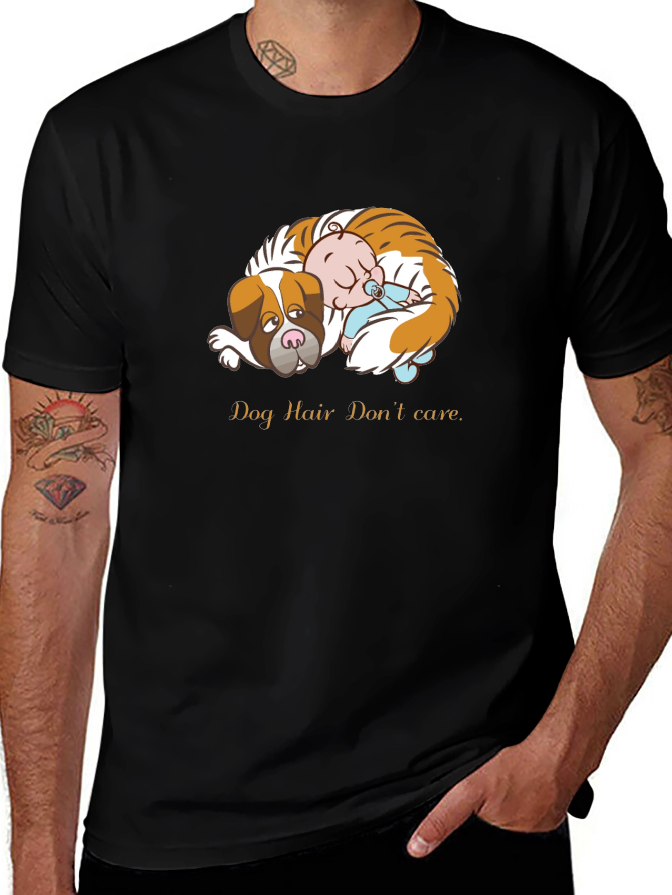 Variant 16 of Dog Hair Don't Care Graphic Tee