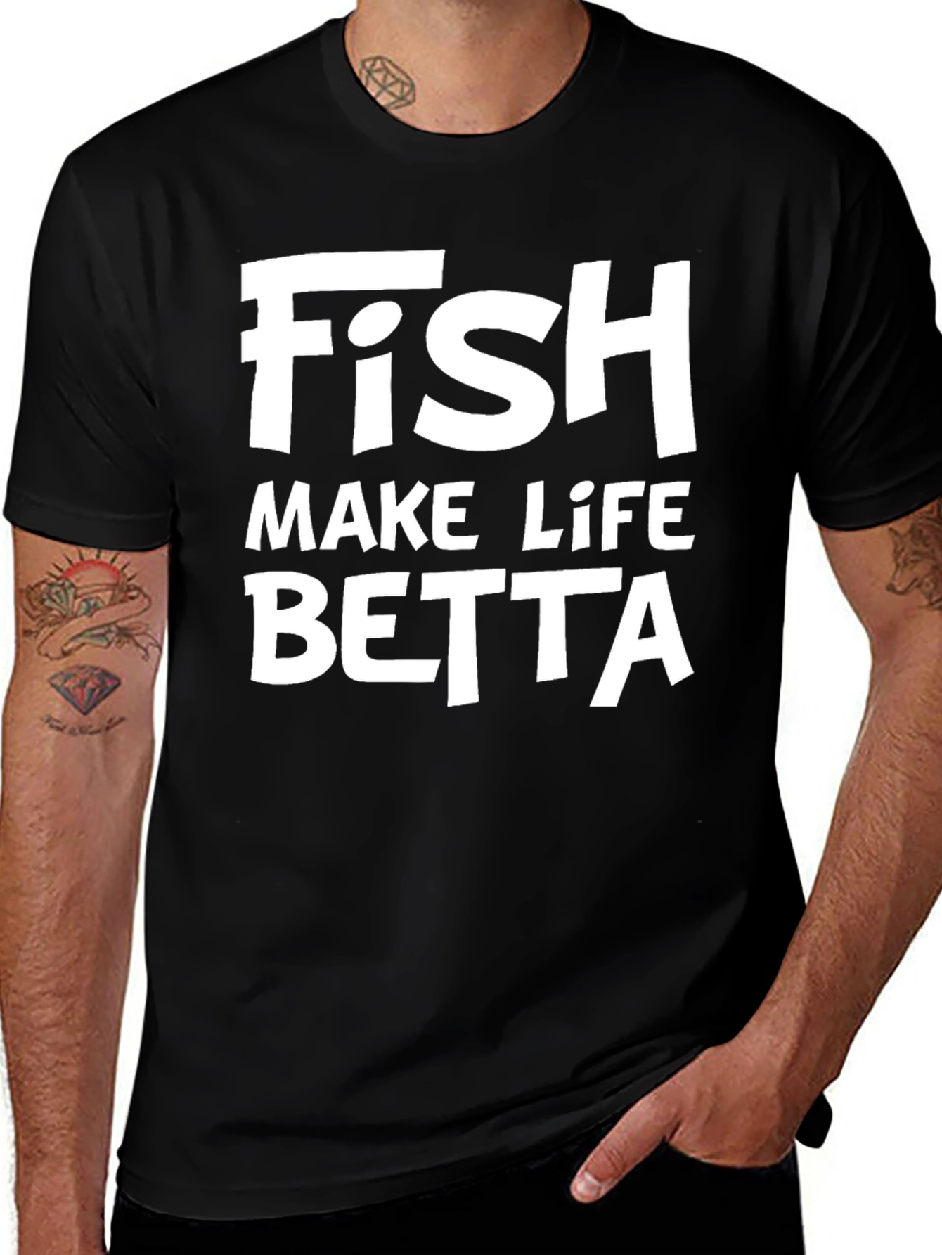 Variant 26 of Fish Make Life Betta T-Shirt