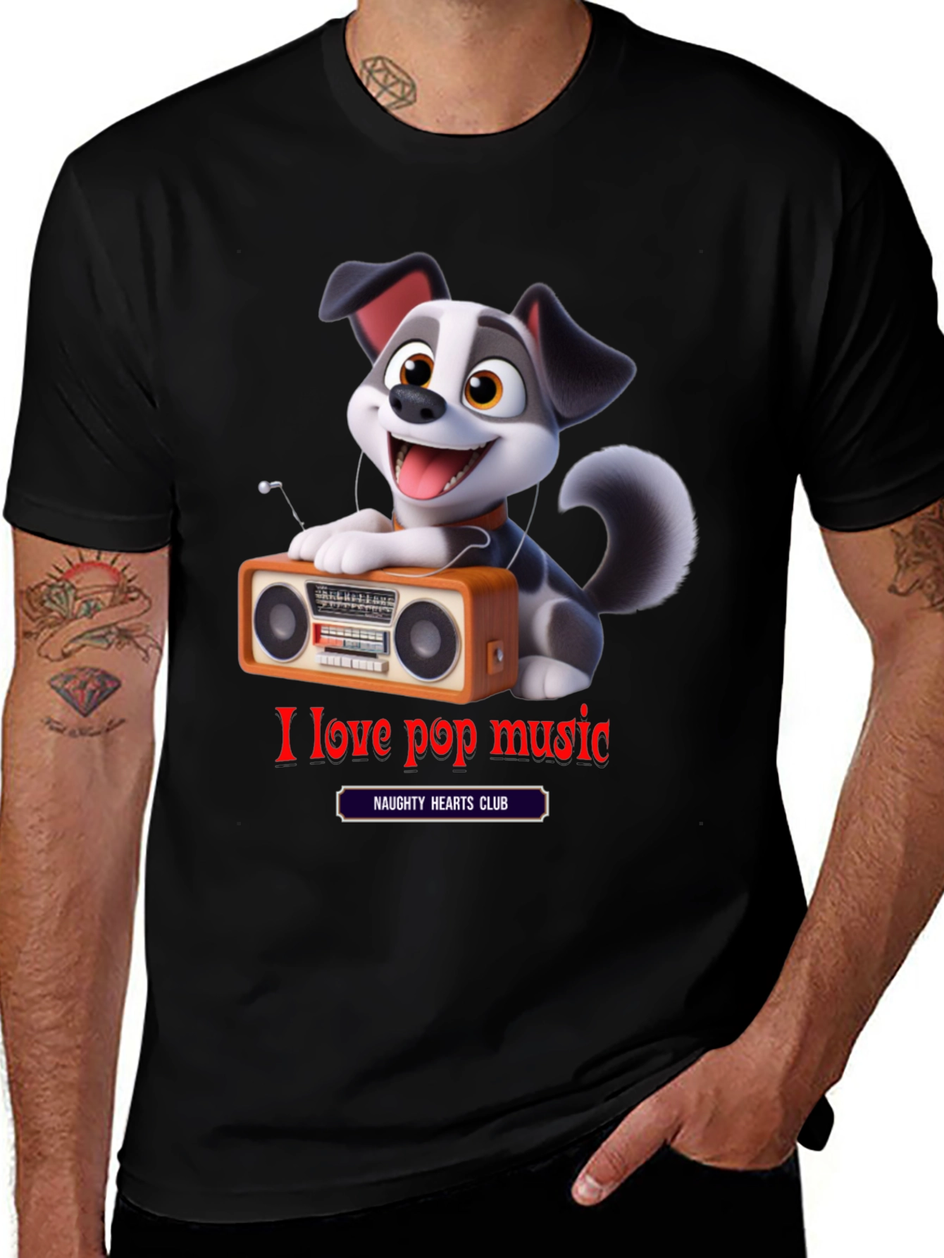 Pop Music Dog T-Shirt