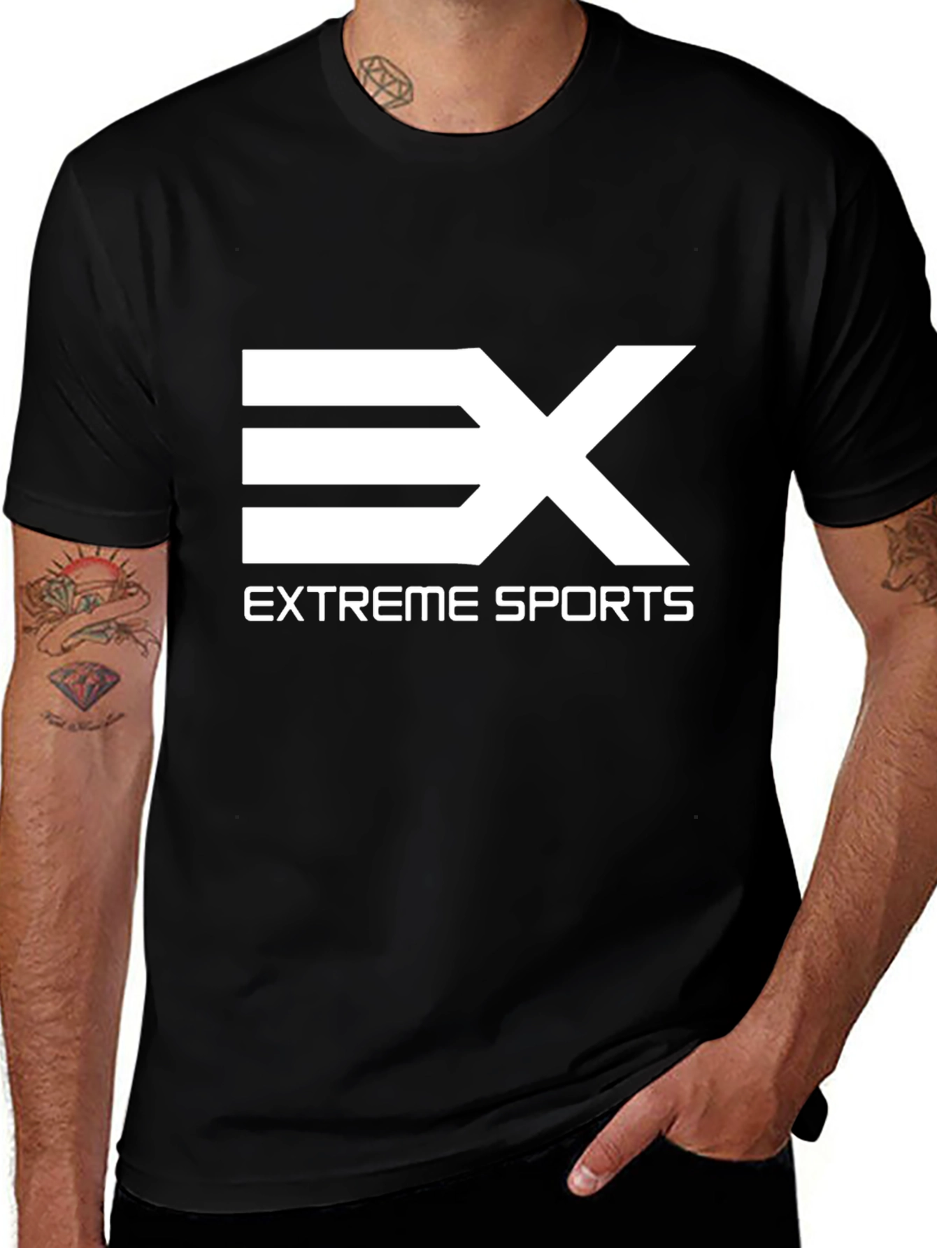 Variant 7 of Extreme Sports Black Graphic Tee