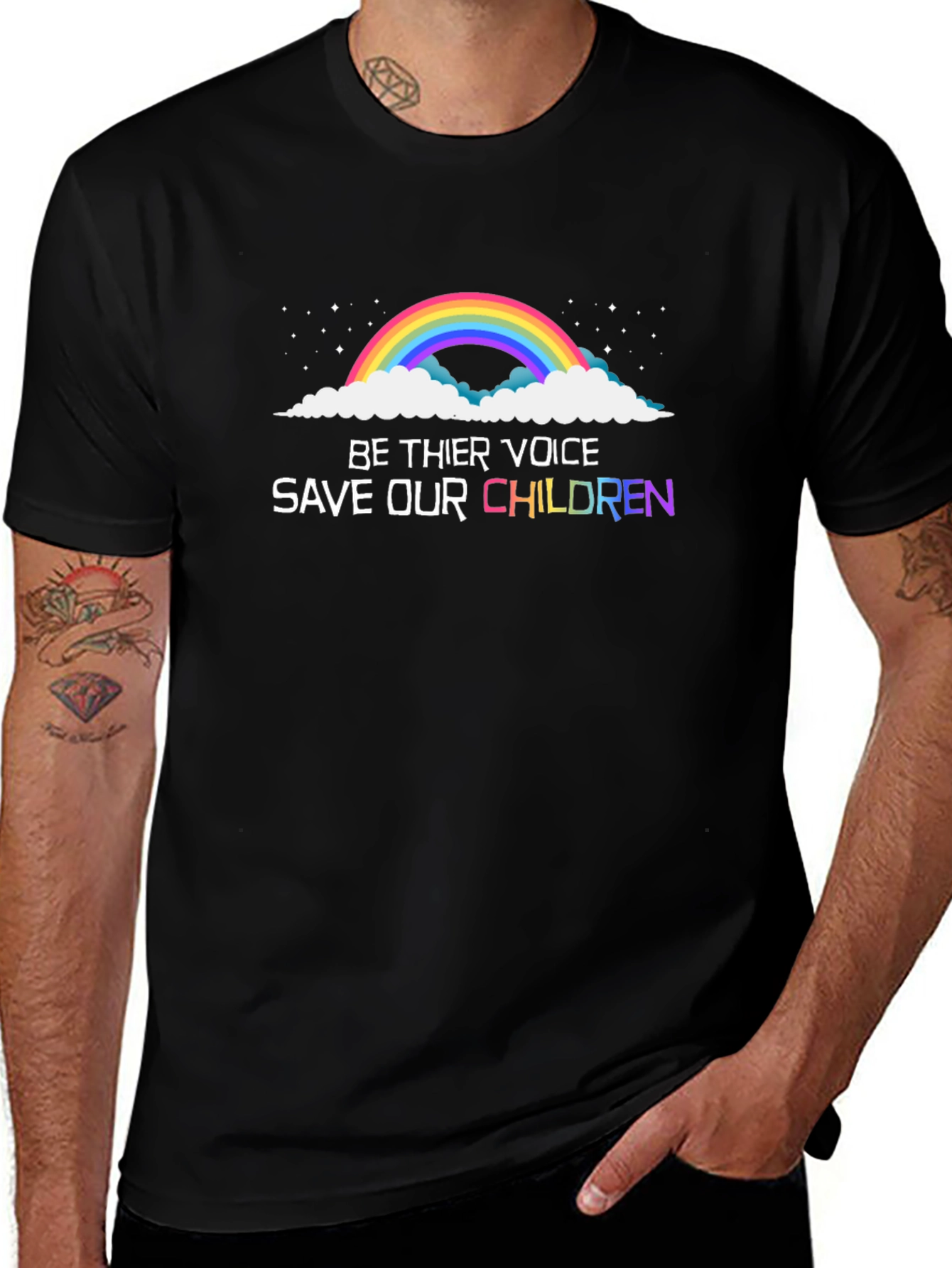 Variant 3 of Be Their Voice Save Our Children Graphic Tee
