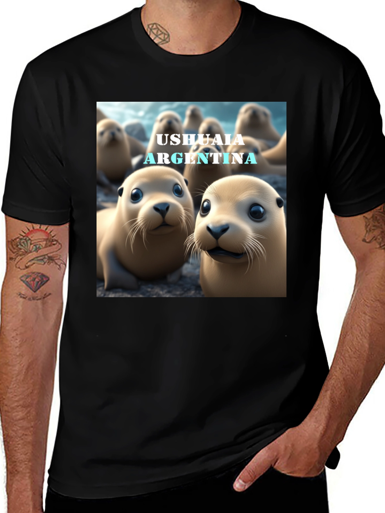 Variant 15 of Ushuaia Argentina Seal T-Shirt