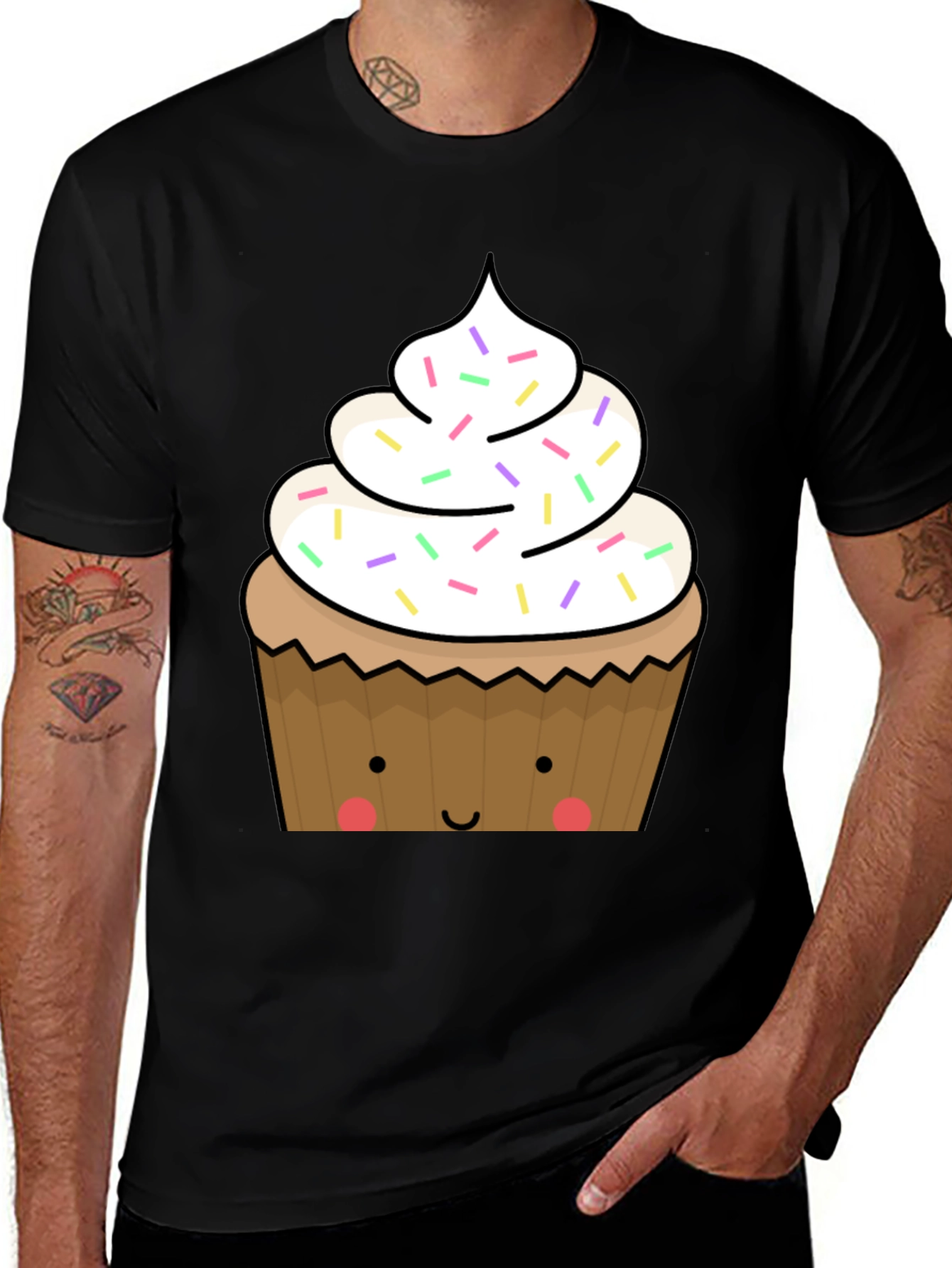 Variant 8 of Cute Cupcake Graphic T-Shirt - Unisex Cotton Tee