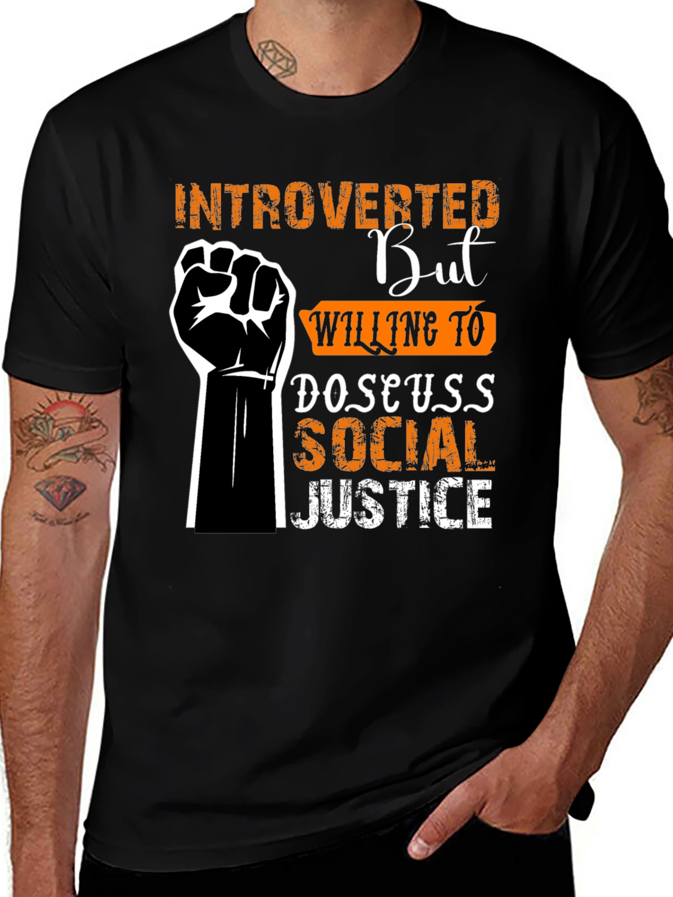 Variant 6 of Introverted Social Justice T-Shirt