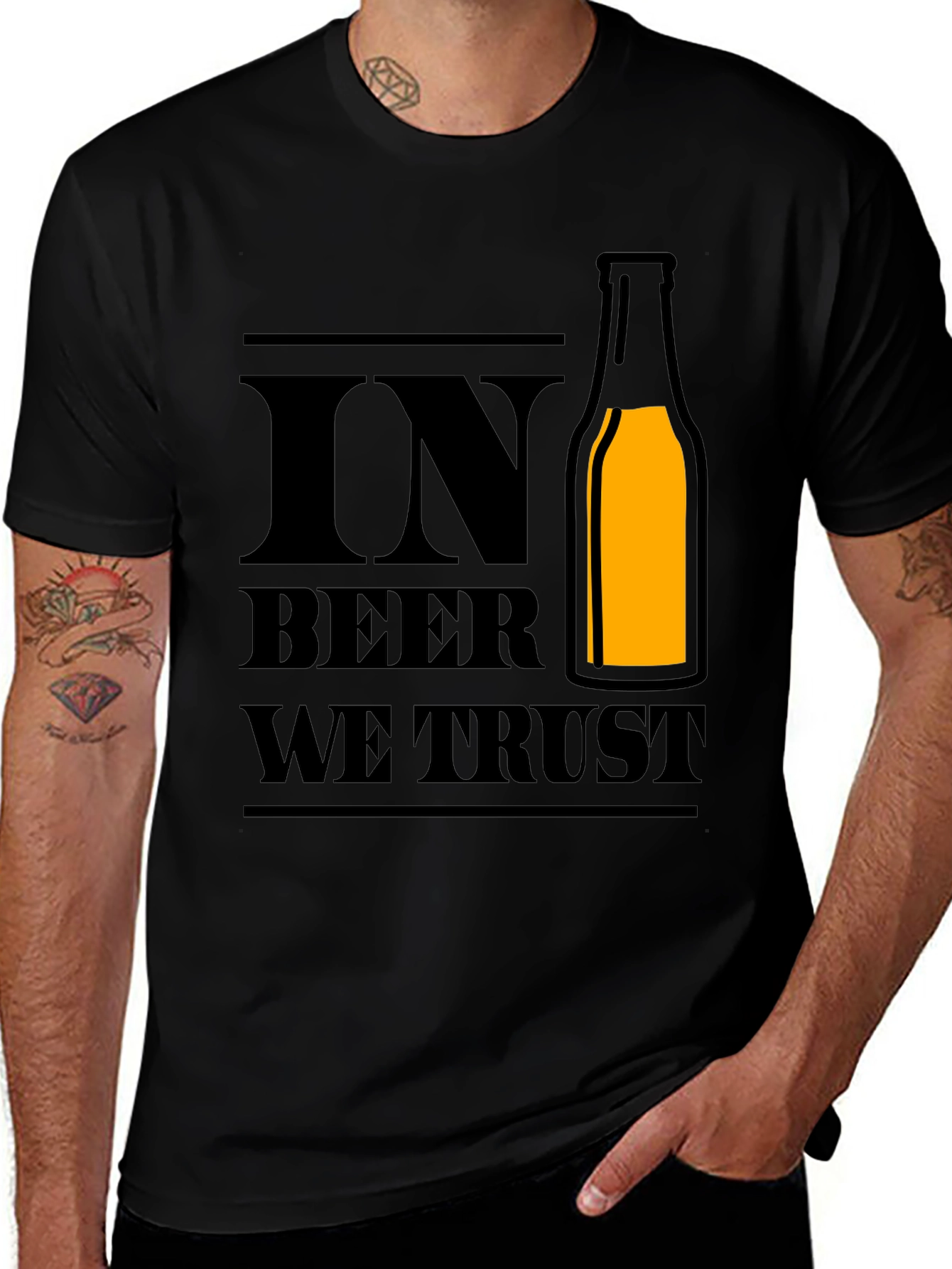 Variant 19 of In Beer We Trust - Novelty Graphic T-Shirt