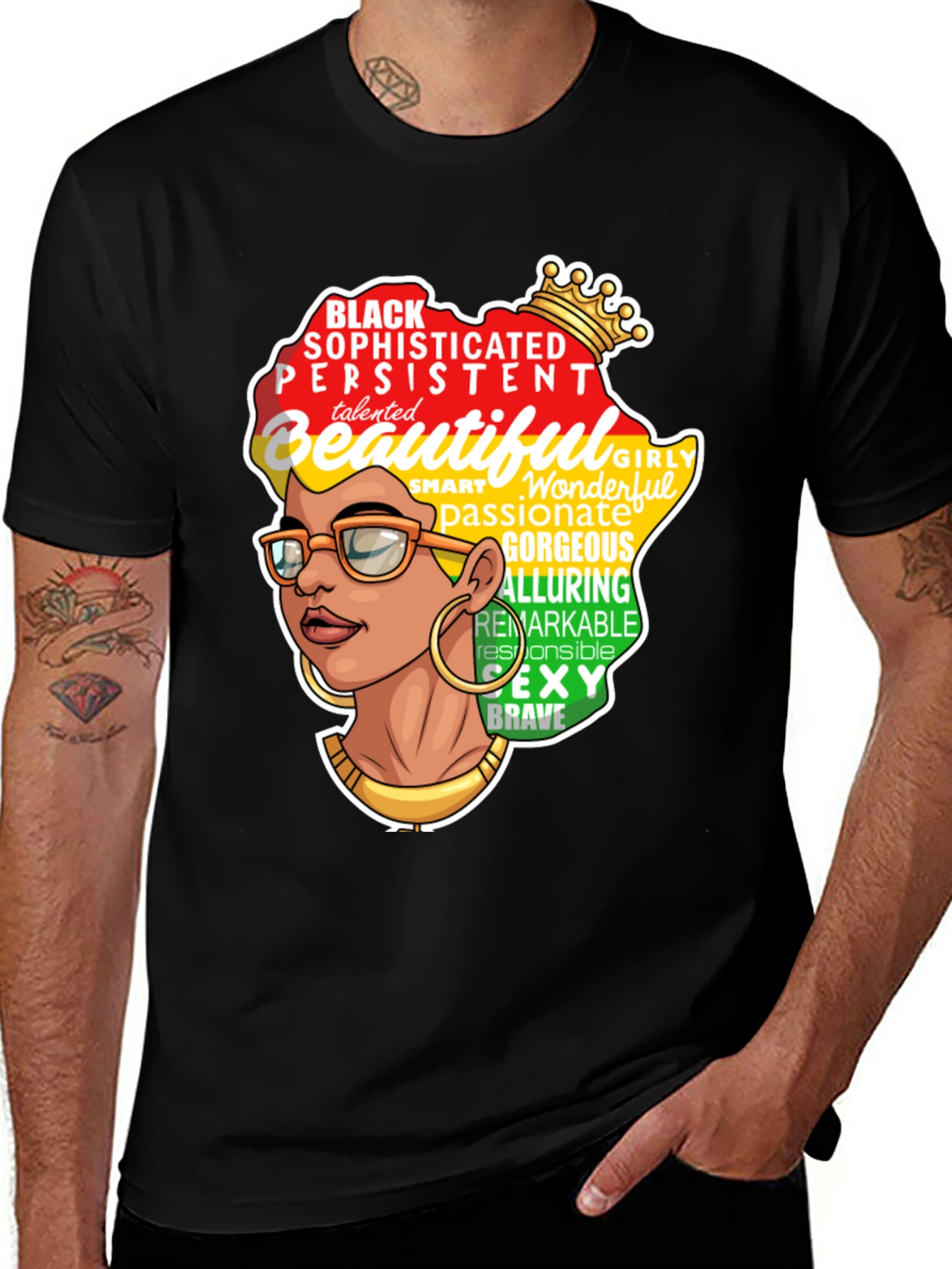 Variant 9 of Sophisticated Black Woman Graphic T-Shirt