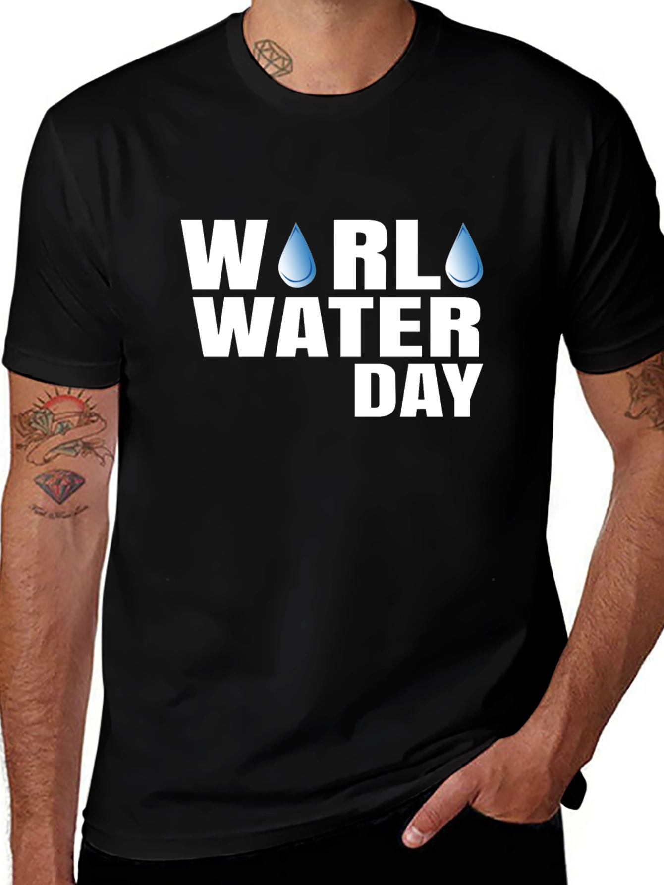 Variant 21 of World Water Day Black T-Shirt