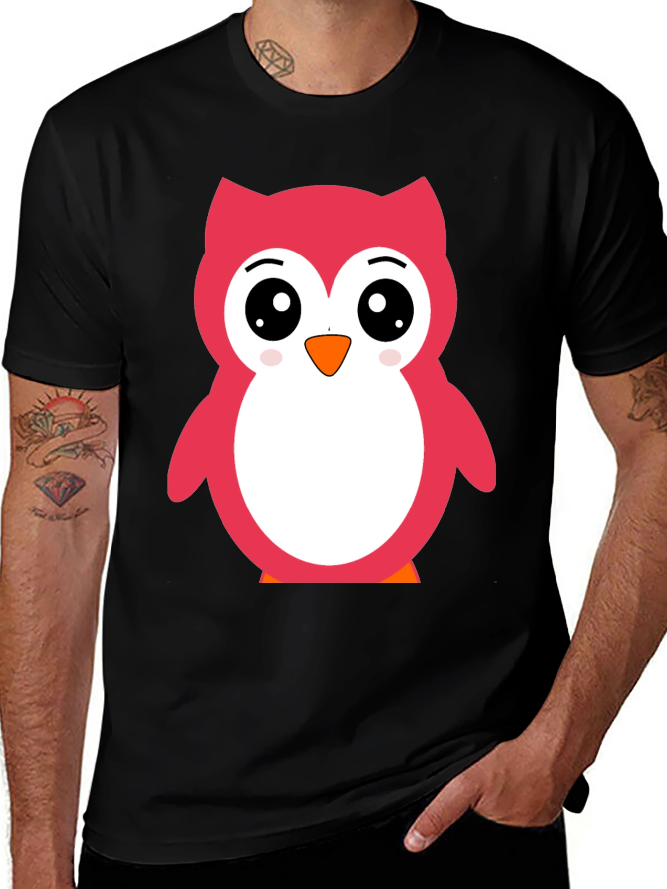 Variant 5 of Cute Owl Graphic Tee - Soft Cotton Comfort