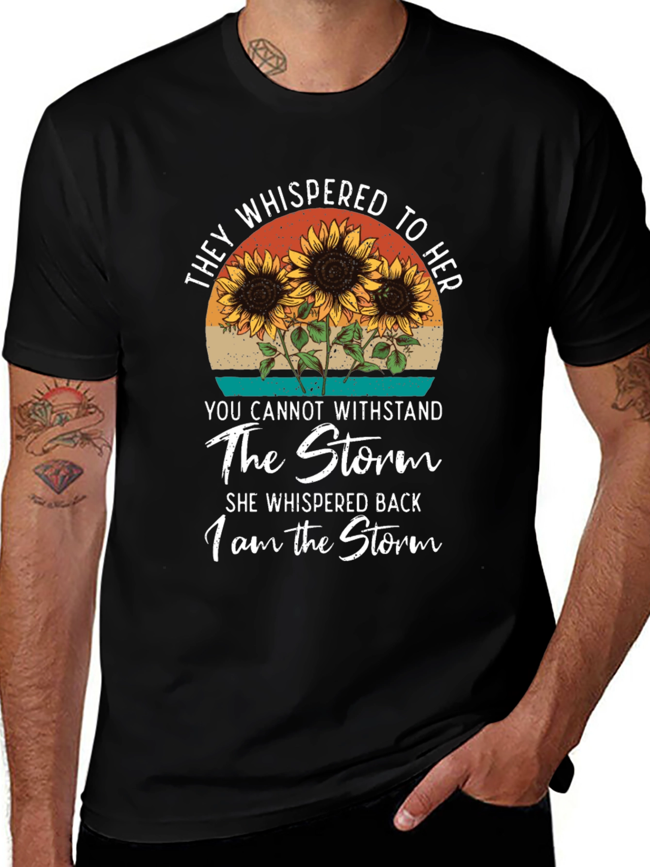 Variant 19 of I Am The Storm Sunflower Graphic Tee