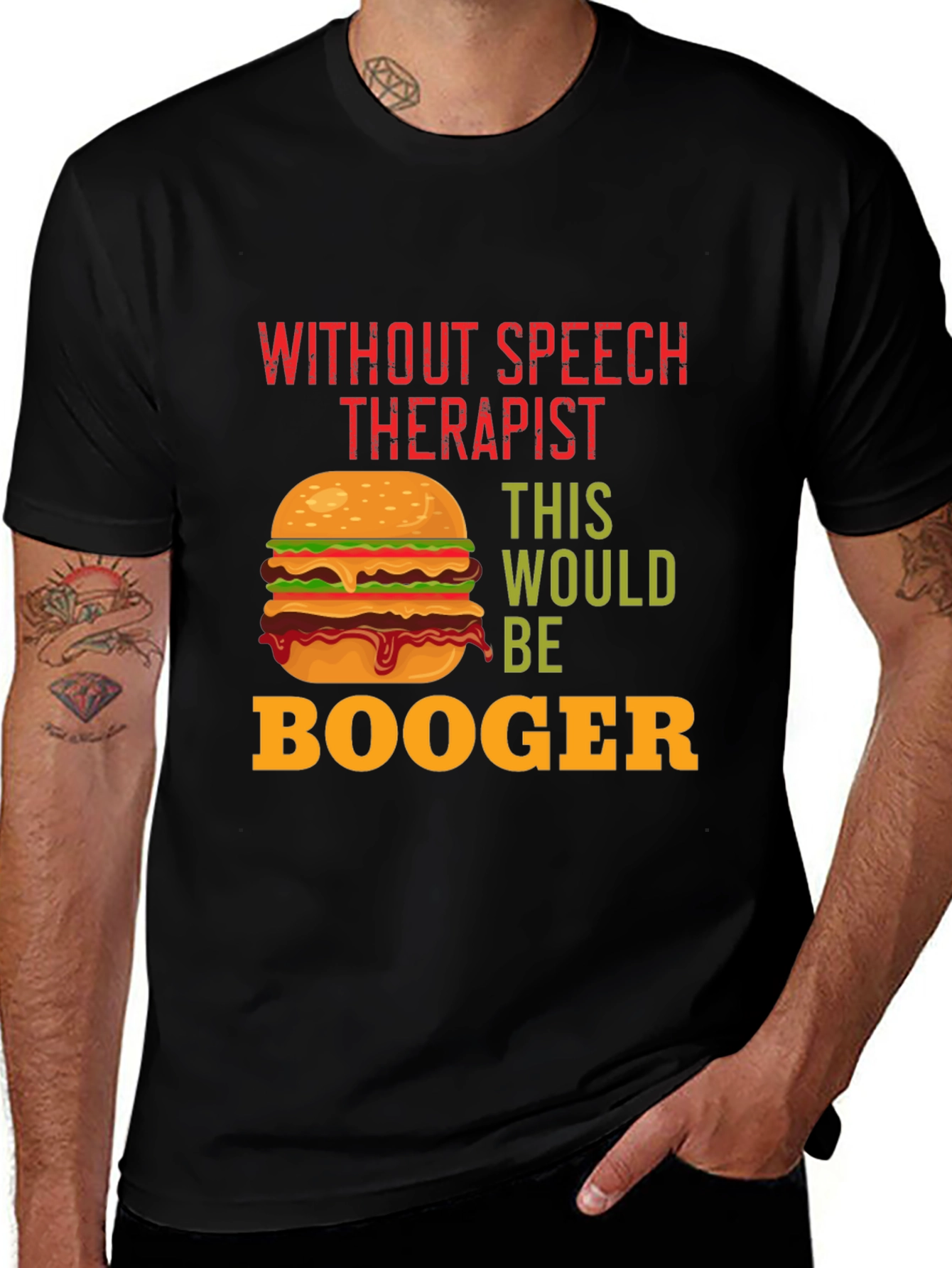 Variant 2 of Funny Speech Therapist Burger T-Shirt