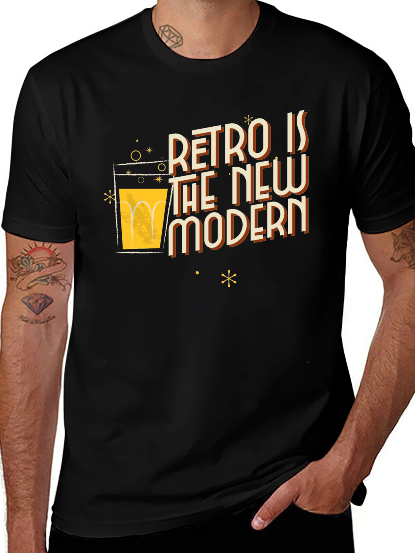 Variant 24 of Retro Is The New Modern Graphic T-Shirt