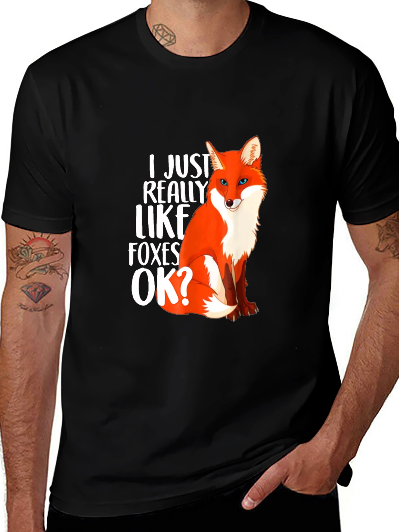 Variant 2 of I Just Really Like Foxes OK? Graphic T-Shirt