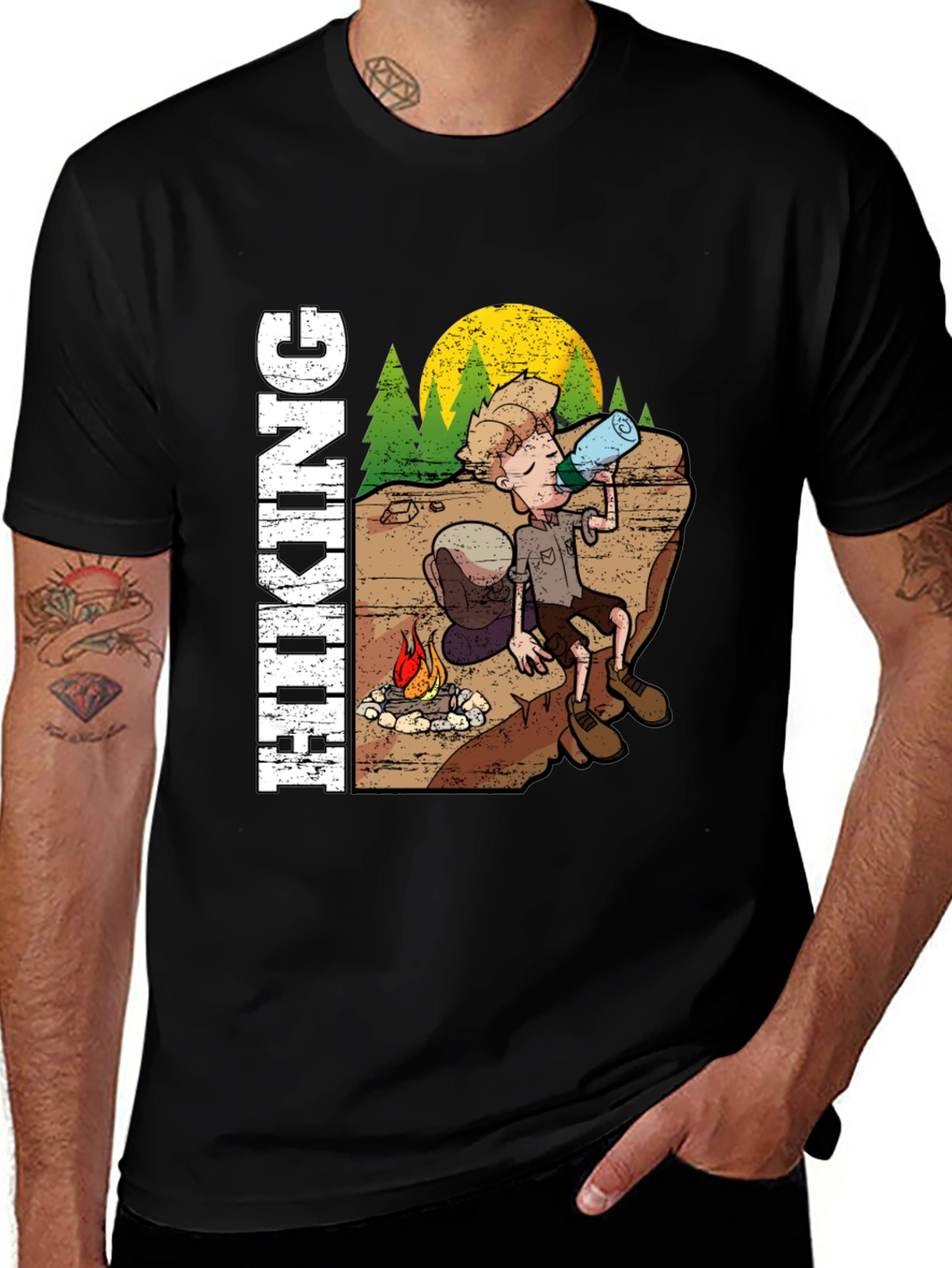 Variant 30 of Hiking Graphic T-Shirt - Camping Adventure Tee
