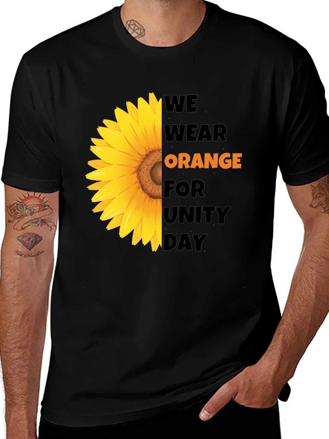 Variant 10 of Unity Day Orange Sunflower Graphic T-Shirt