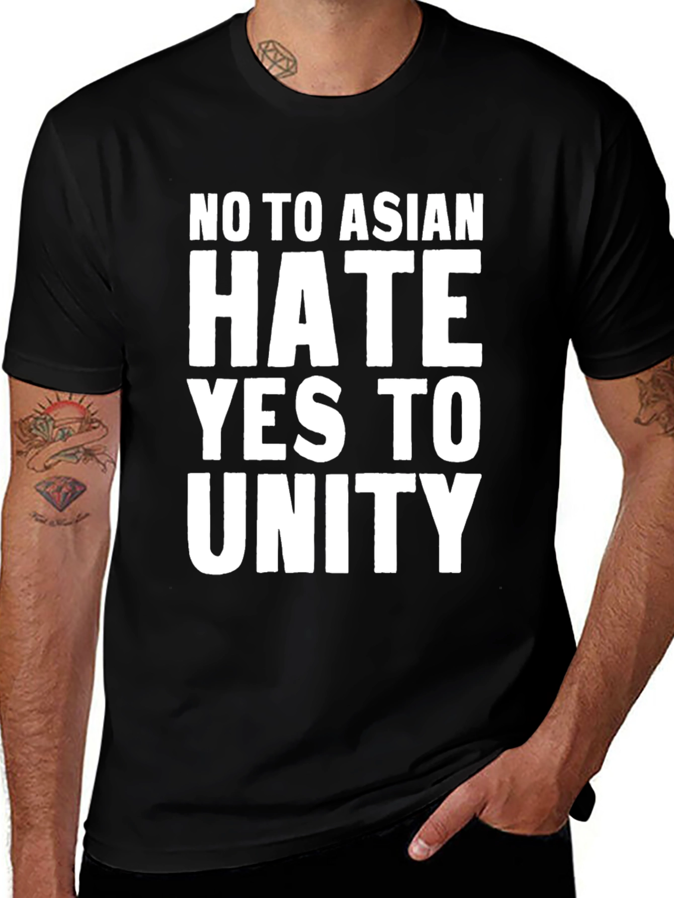 Variant 14 of No to Asian Hate Yes to Unity T-Shirt