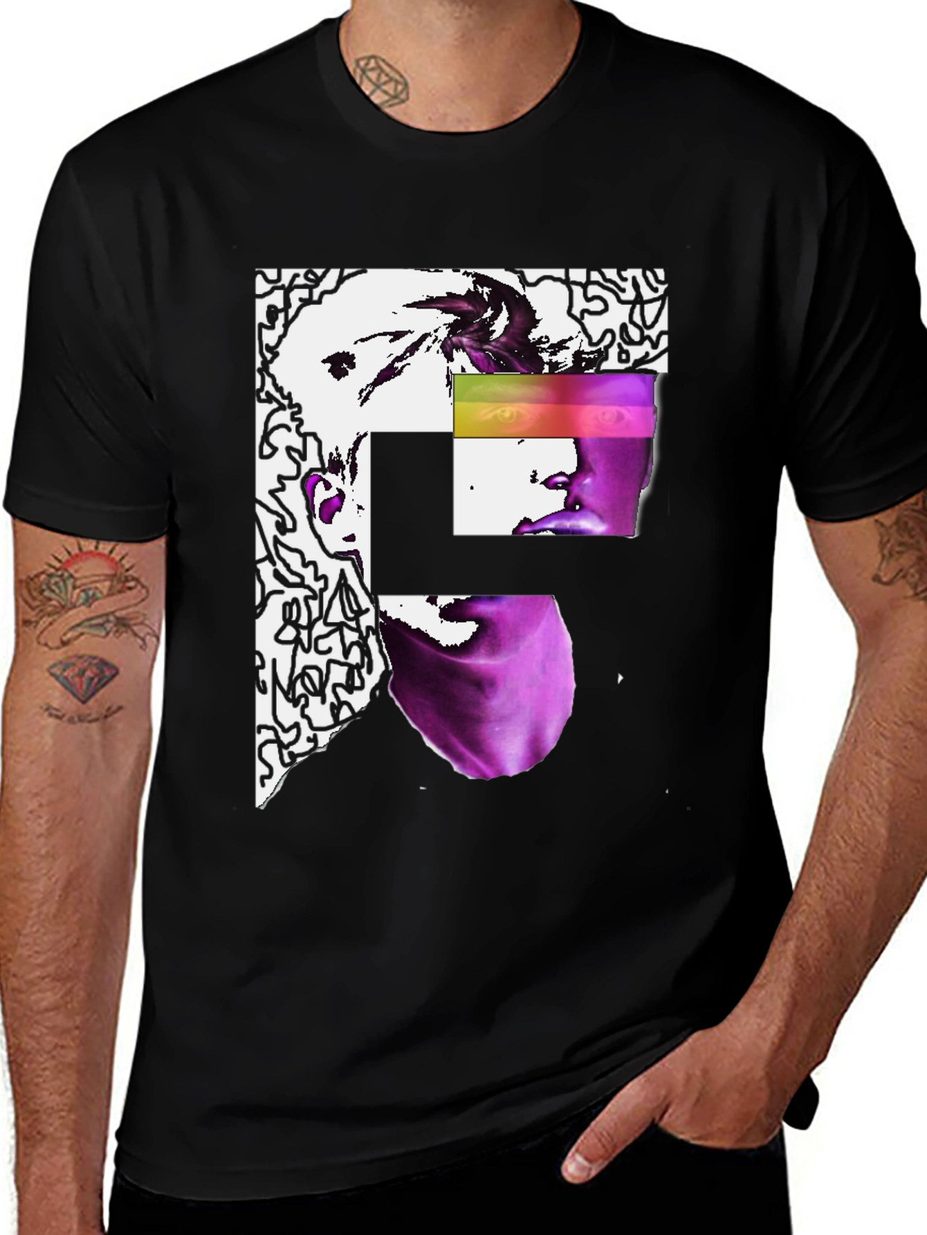 Variant 20 of Abstract Graphic Print T-Shirt - Modern Artistic Tee