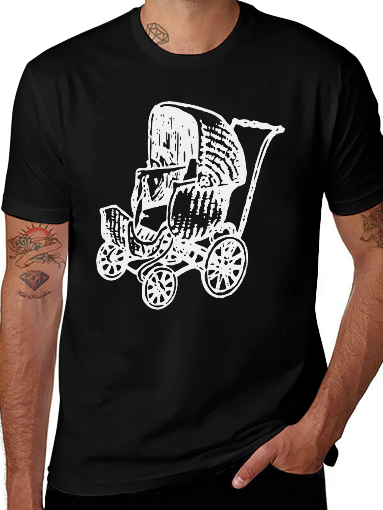 Variant 21 of Vintage Baby Carriage Graphic T-Shirt
