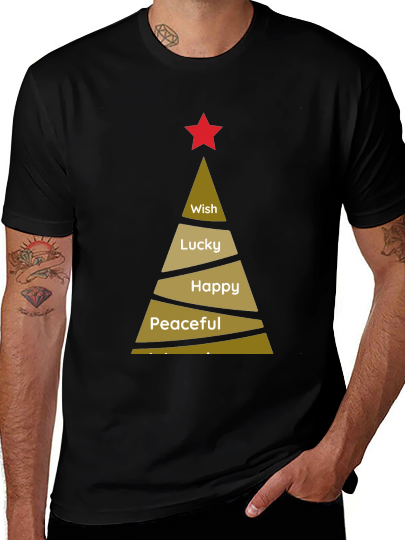 Holiday Wishes T-Shirt - Christmas Tree Design