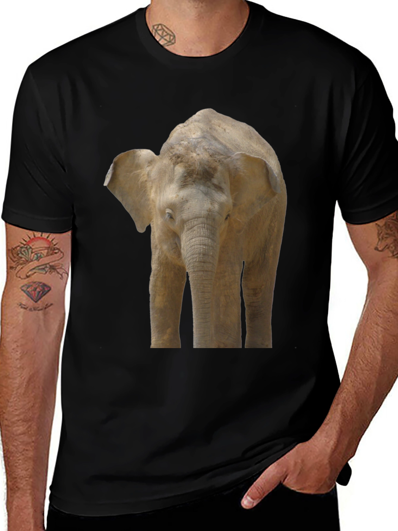 Variant 6 of Elephant Graphic Tee - Casual Style