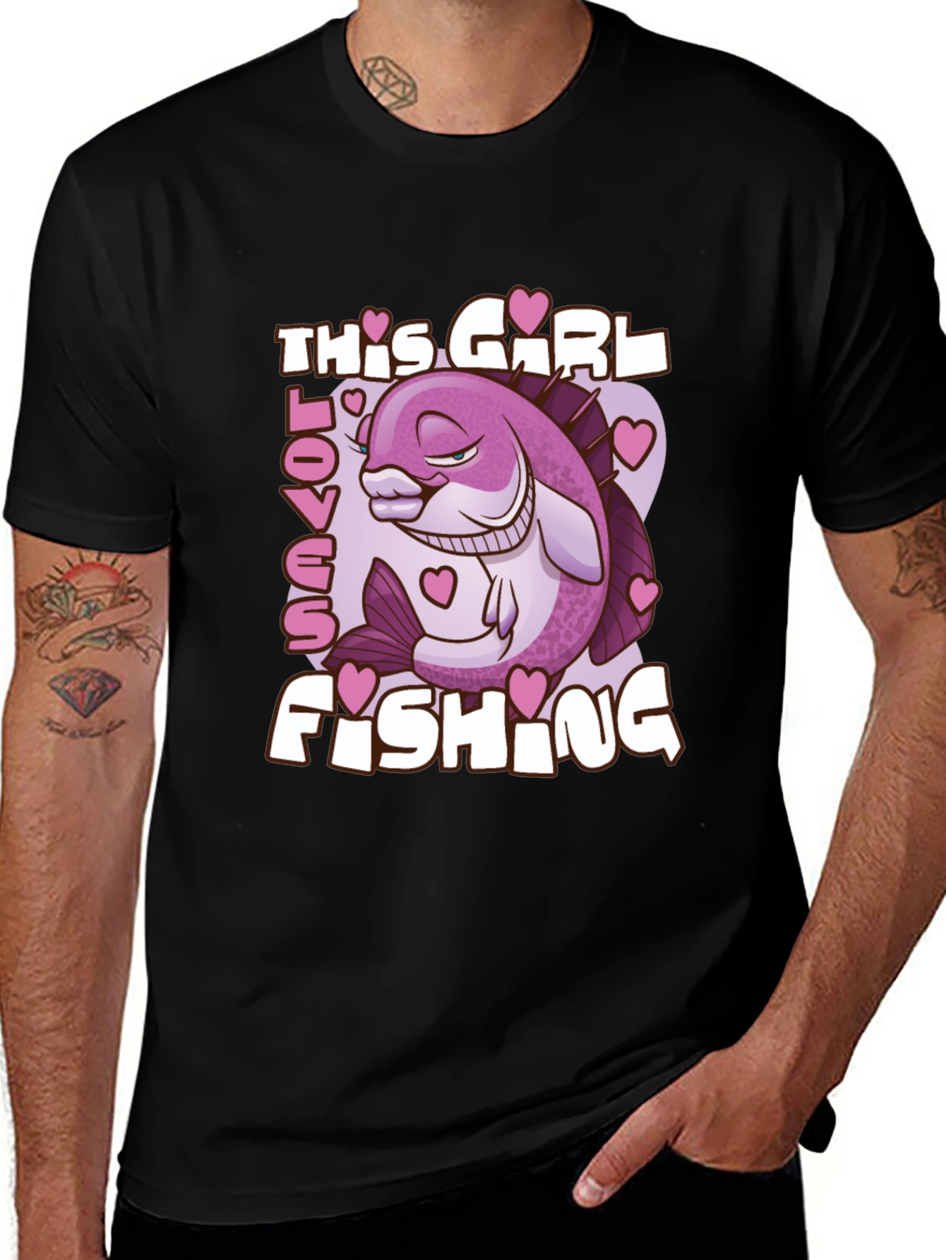 Variant 8 of Funny Fishing Girl T-Shirt - Angler Gift