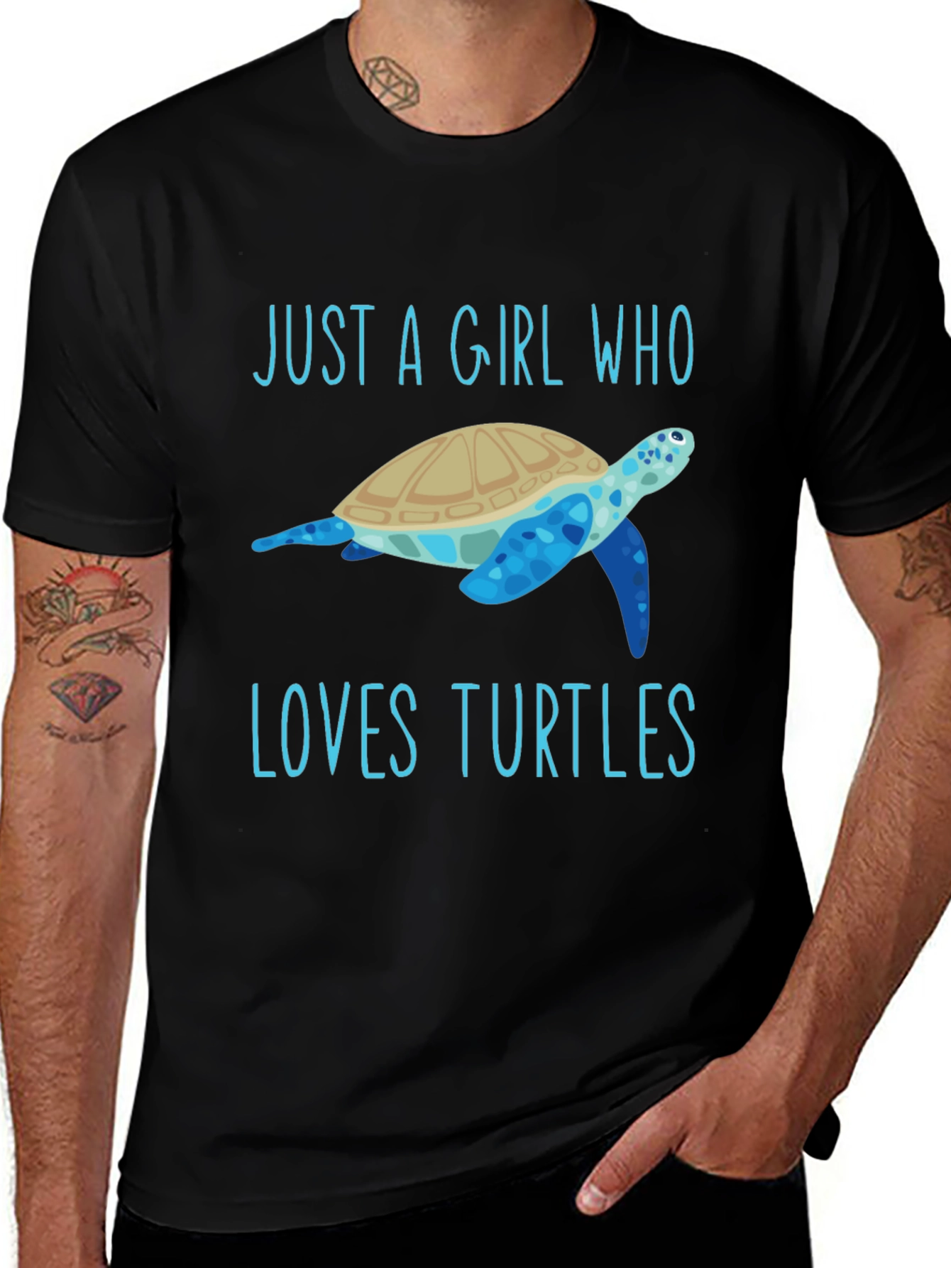 Variant 9 of Just A Girl Who Loves Turtles Graphic Tee