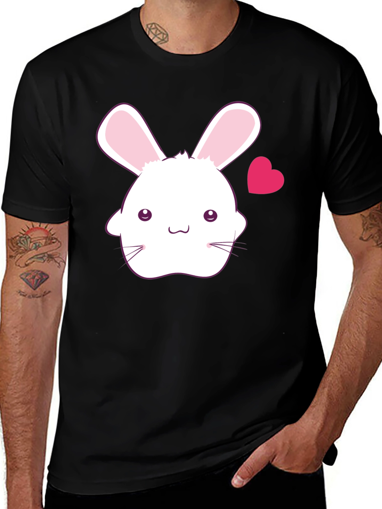 Variant 9 of Cute Bunny Heart T-Shirt
