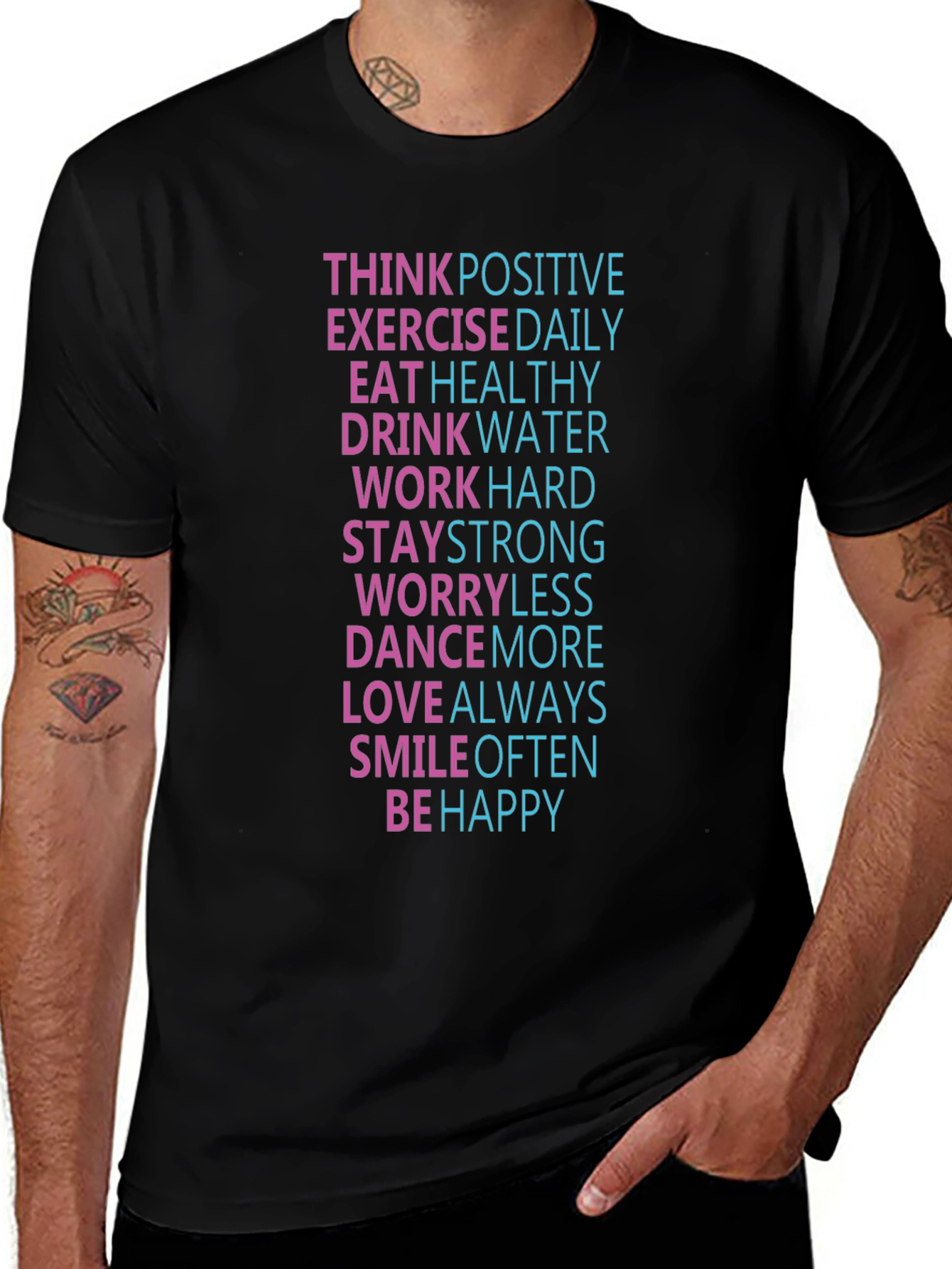 Variant 30 of Positive Vibes T-Shirt - Motivational Graphic Tee