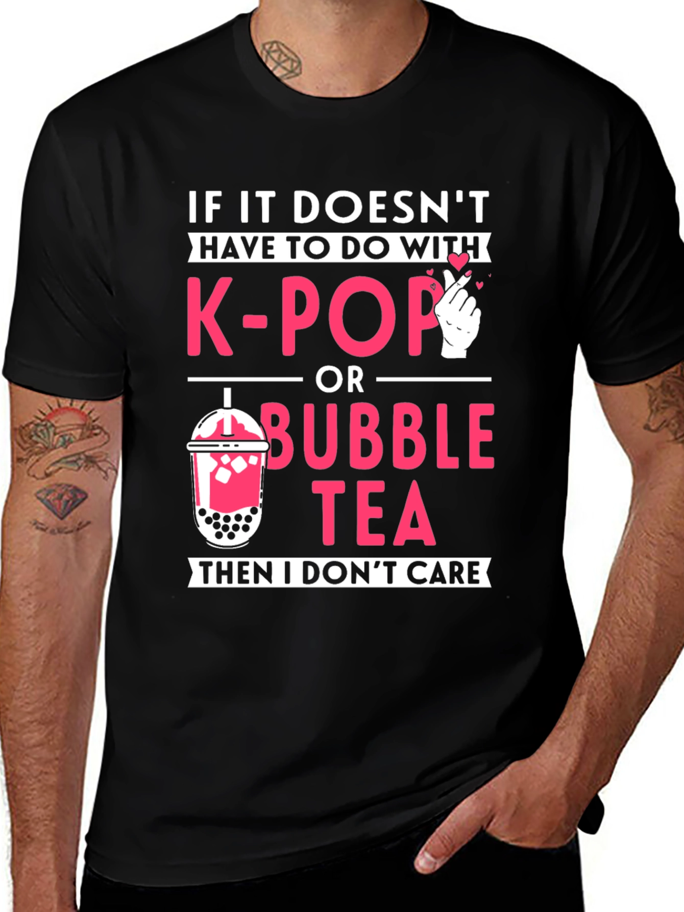 K-Pop & Bubble Tea T-Shirt - Funny Novelty Tee
