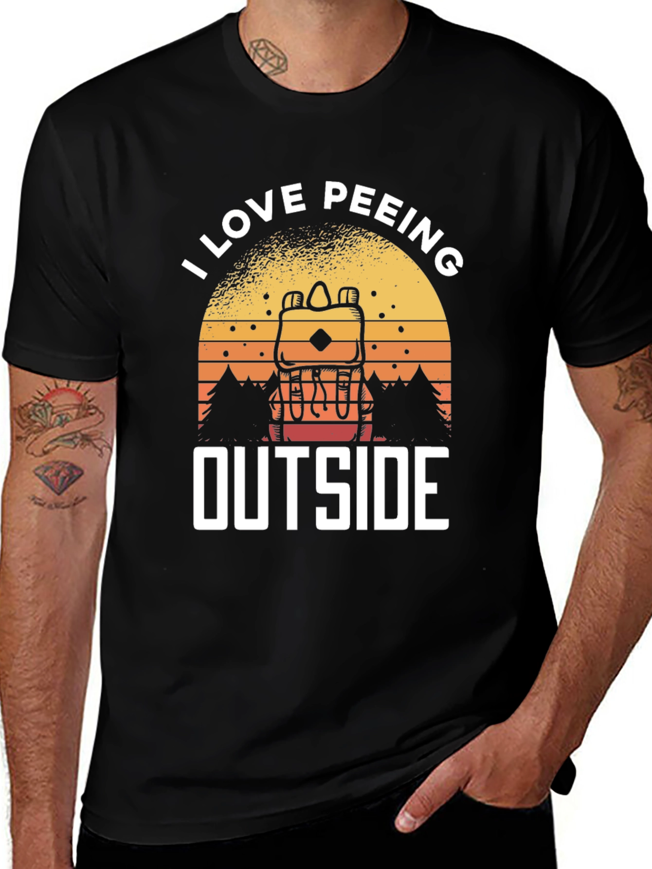 Variant 3 of I Love Peeing Outside Graphic T-Shirt