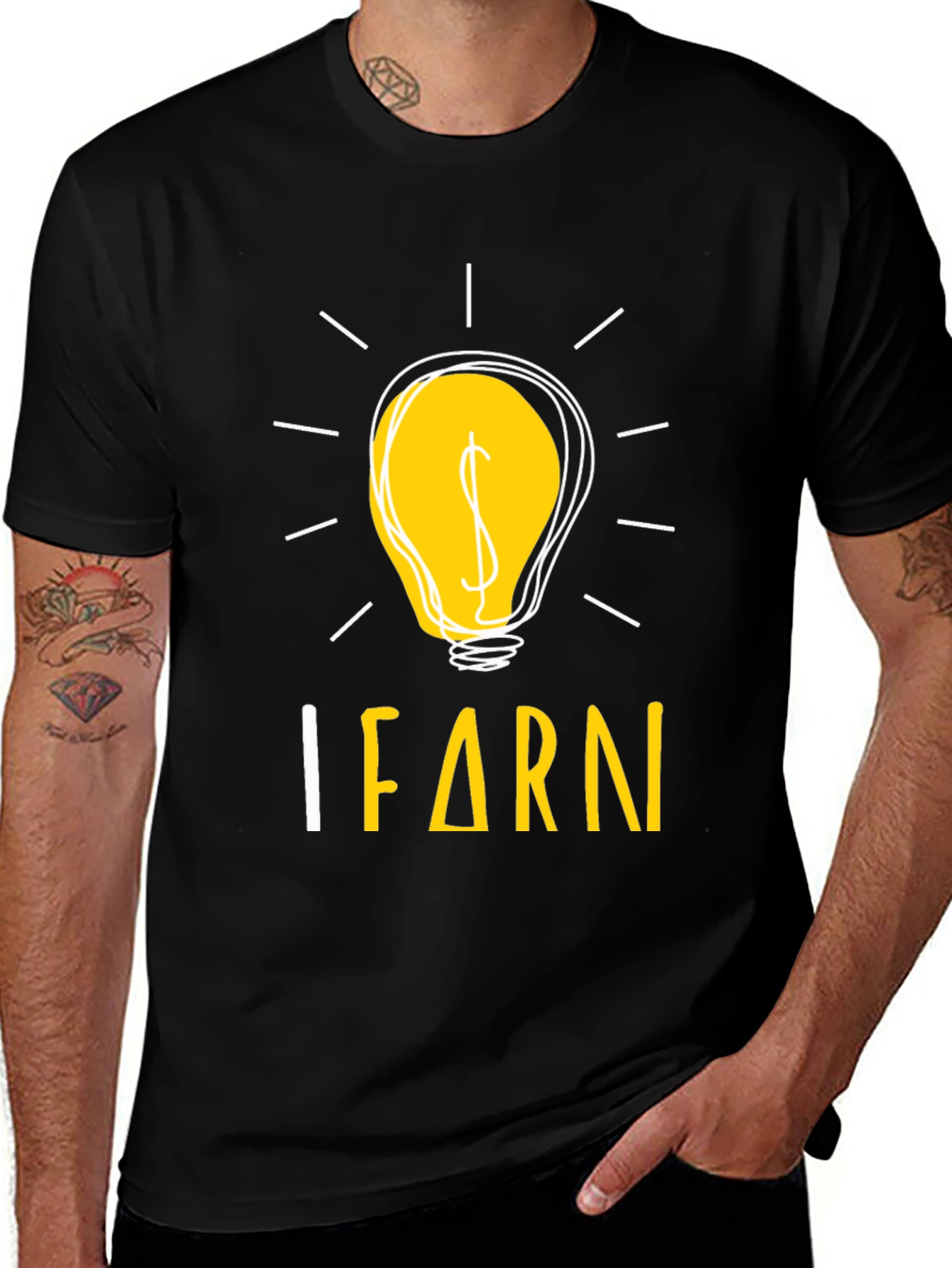 Variant 6 of I LEARN Light Bulb Graphic T-Shirt
